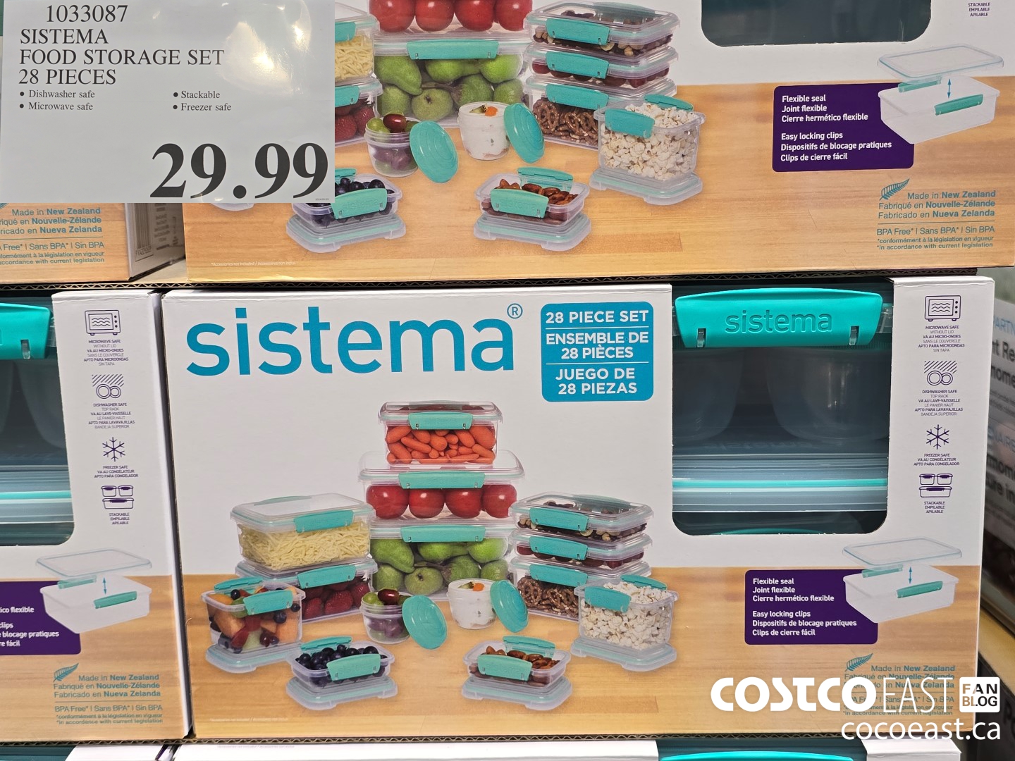 1033087 SISTEMA FOOD STORAGE SET 28 PIECE $29.99