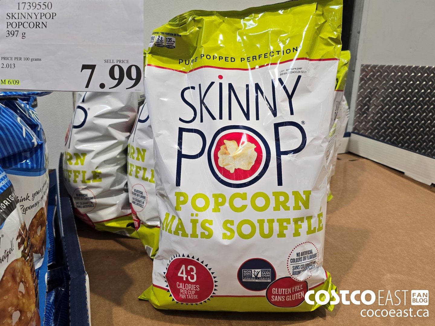 1739550 SKINNYPOP POPCORN 397 G $7.99