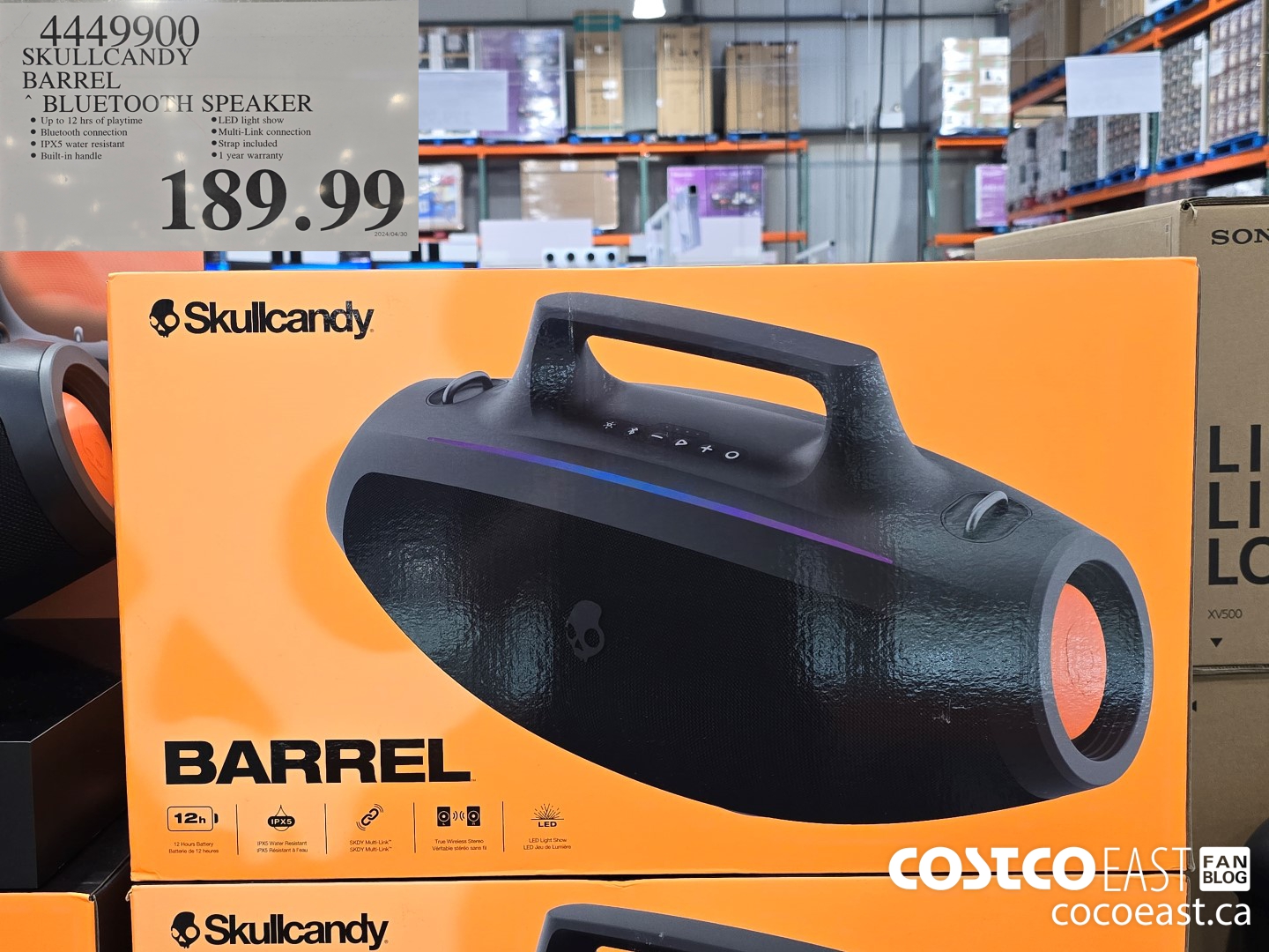 4449900 SKULLCANDY BARREL ~ BLUETOOYH SPEAKER $189.99