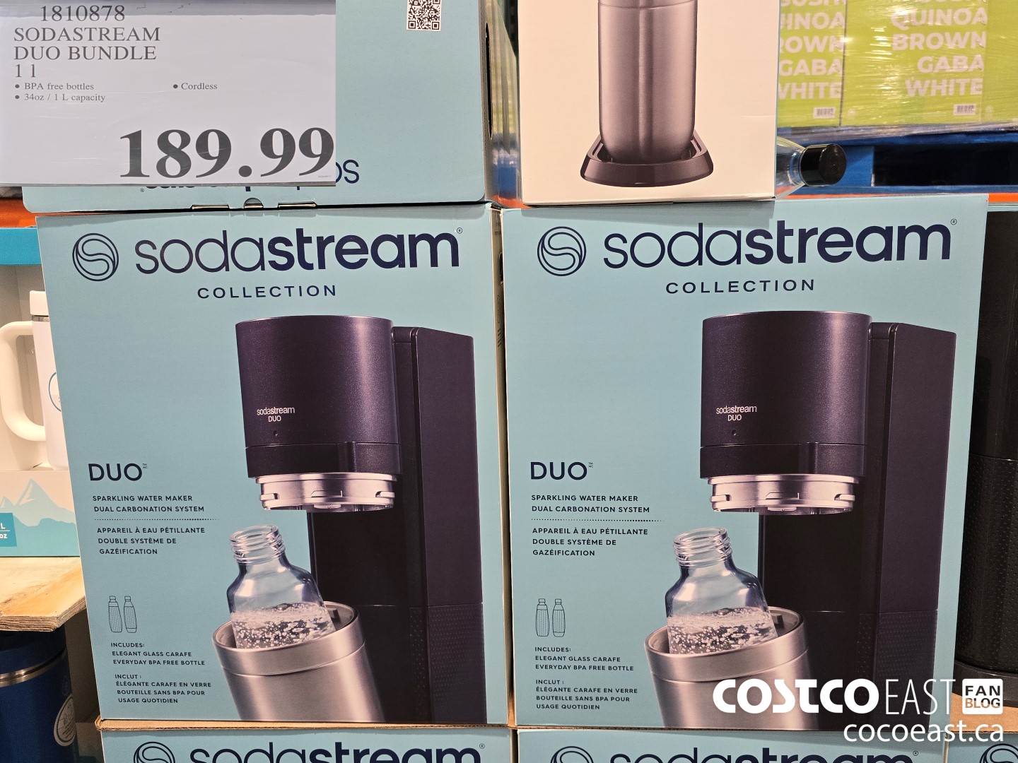 1810878 SODASTREAM DUO BUNDLE 1 1 $189.99