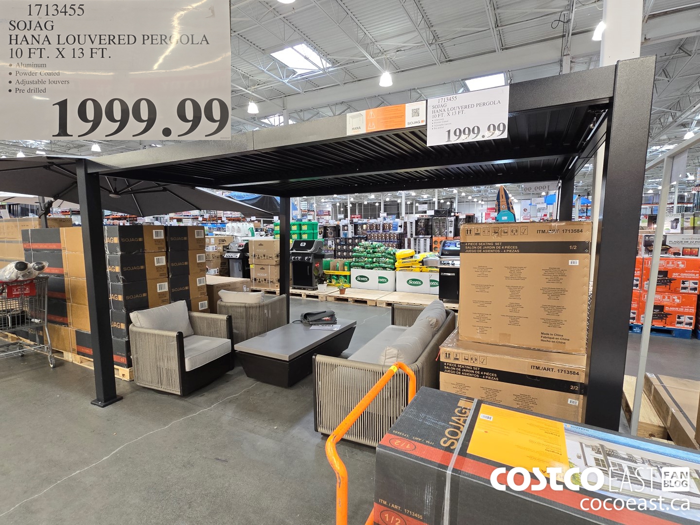 1713455 SOJAG HANA LOUVERED PERGOLA 10 FT. X 13 FT. $1999.99