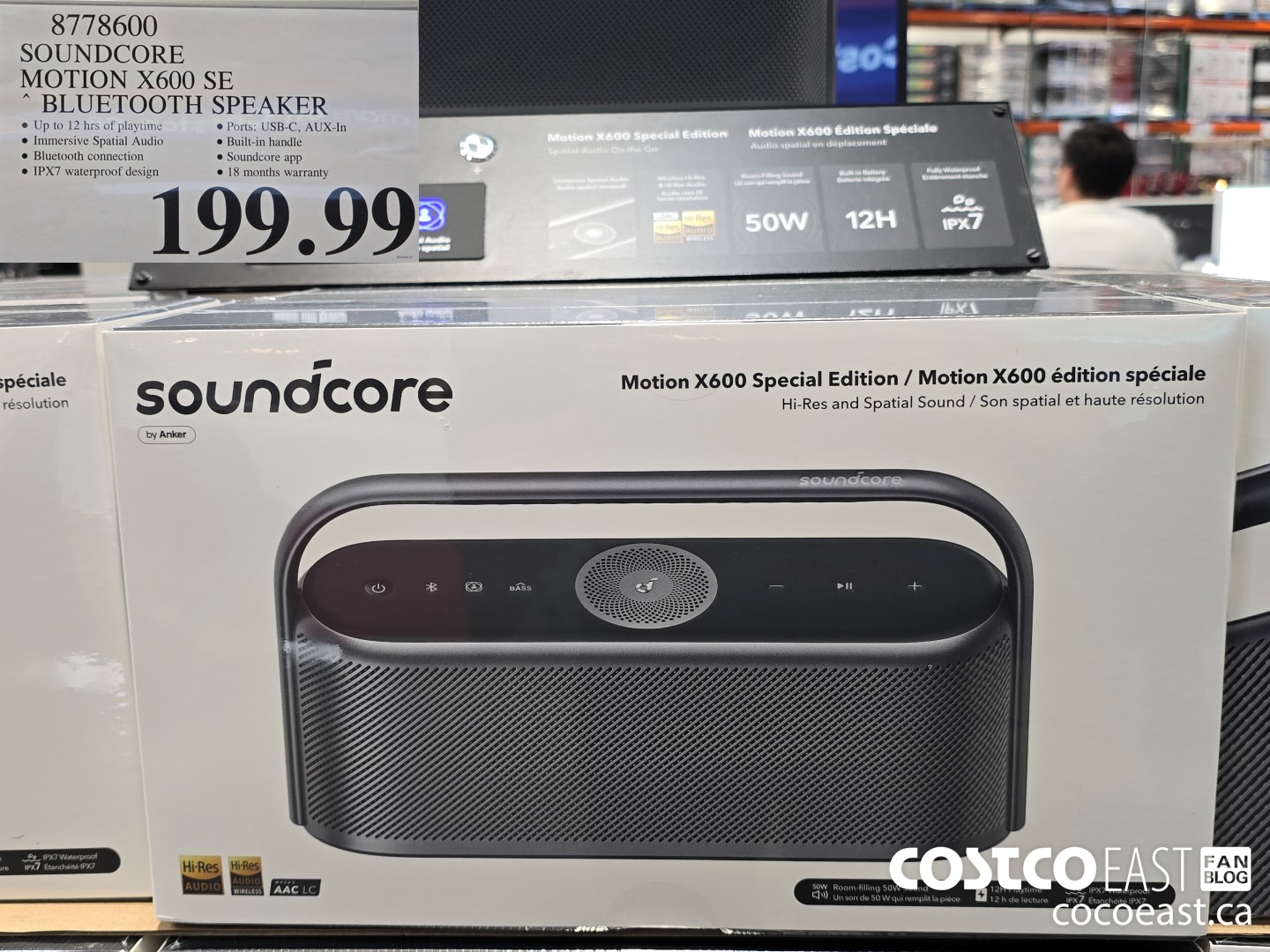 8778600 SOUNDCORE MOTION X600 SE * BLUETOOTH SPEAKER $199.99