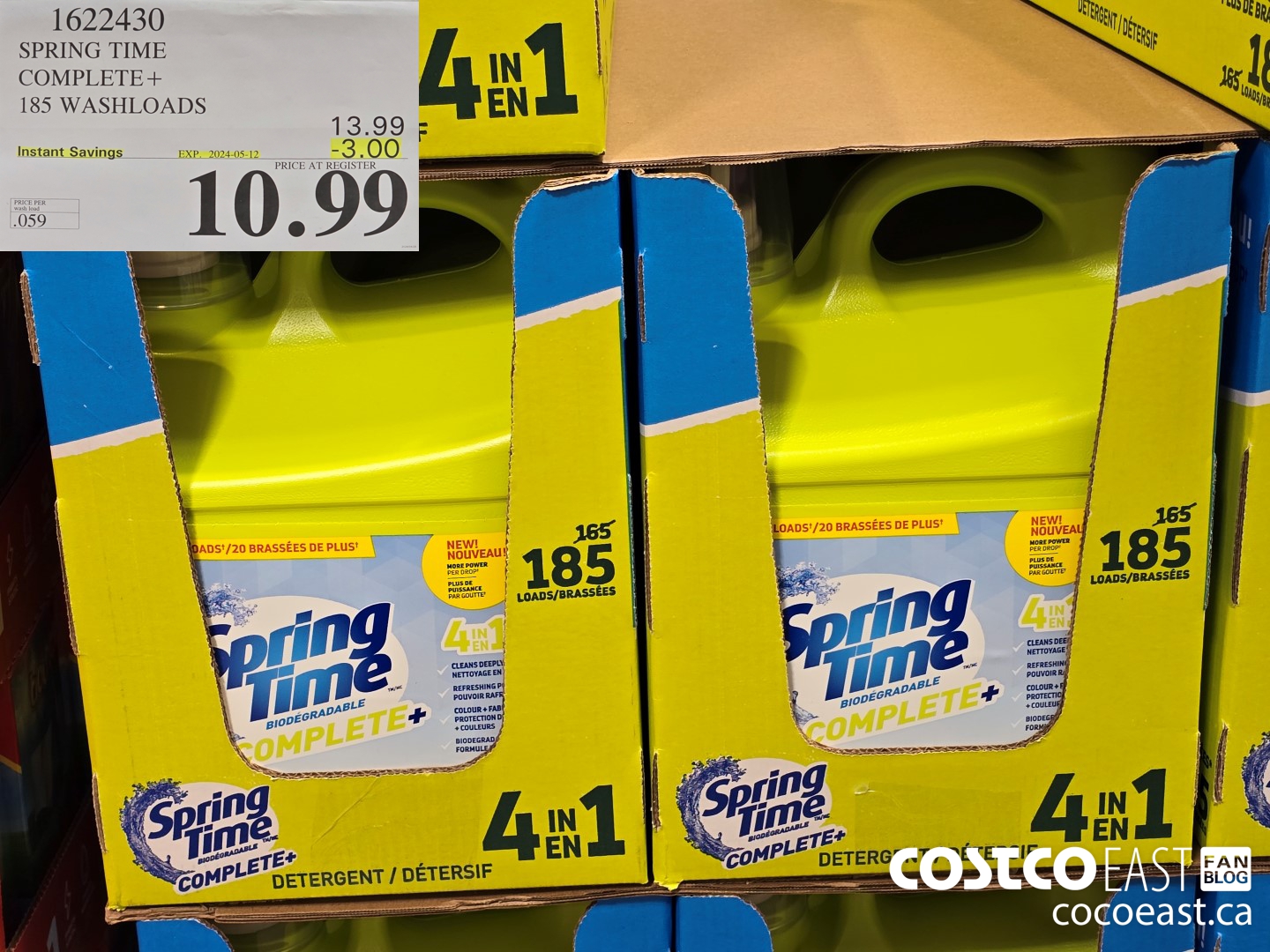 1622430 SPRING TIME COMPLETE+ 185 washloads ($3.00 INSTANT SAVINGS EXPIRES ON 2024-05-12) $10.99