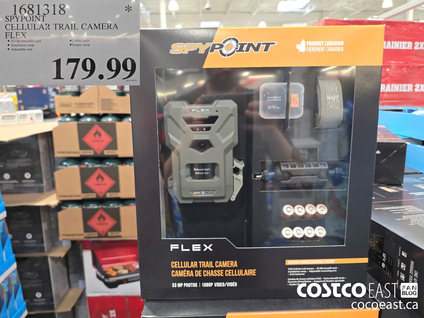 1681318 SPYPOINT CELLULAR TRAIL CAMERA FLEX $179.99