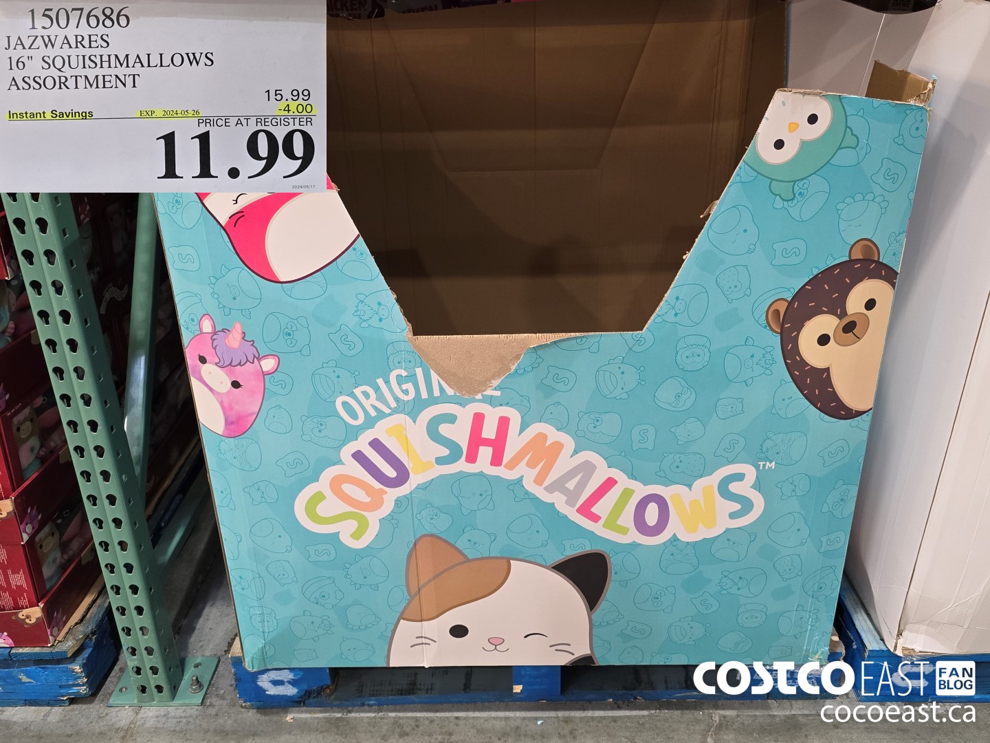 1507686 SQUISHMALLOWS 16-INCH PLUSH ASSORTMENT ($4.00 INSTANT SAVINGS EXPIRES ON 2024-05-26) $11.99