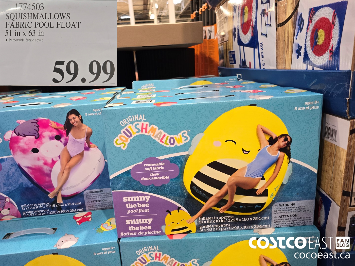 1774503 SQUISHMALLOWS FABRIC POOL FLOAT $59.99
