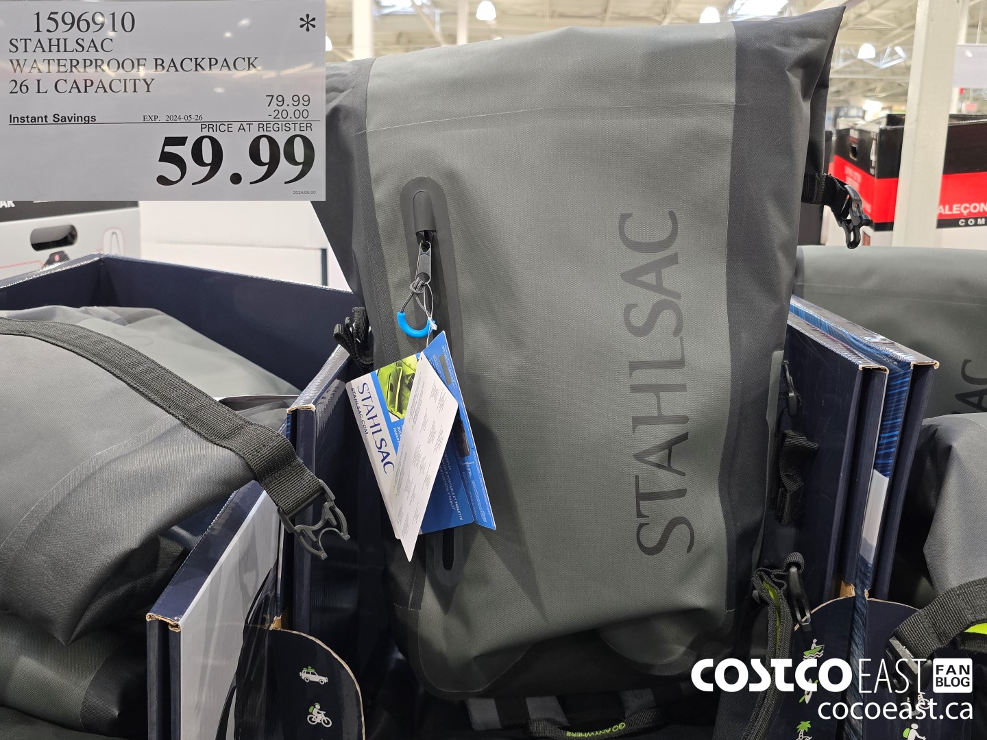 1596910 STAHLSAC WATERPROOF BACKPACK 26 L CAPACITY ($20.00 INSTANT SAVINGS EXPIRES ON 2024-05-26) $59.99