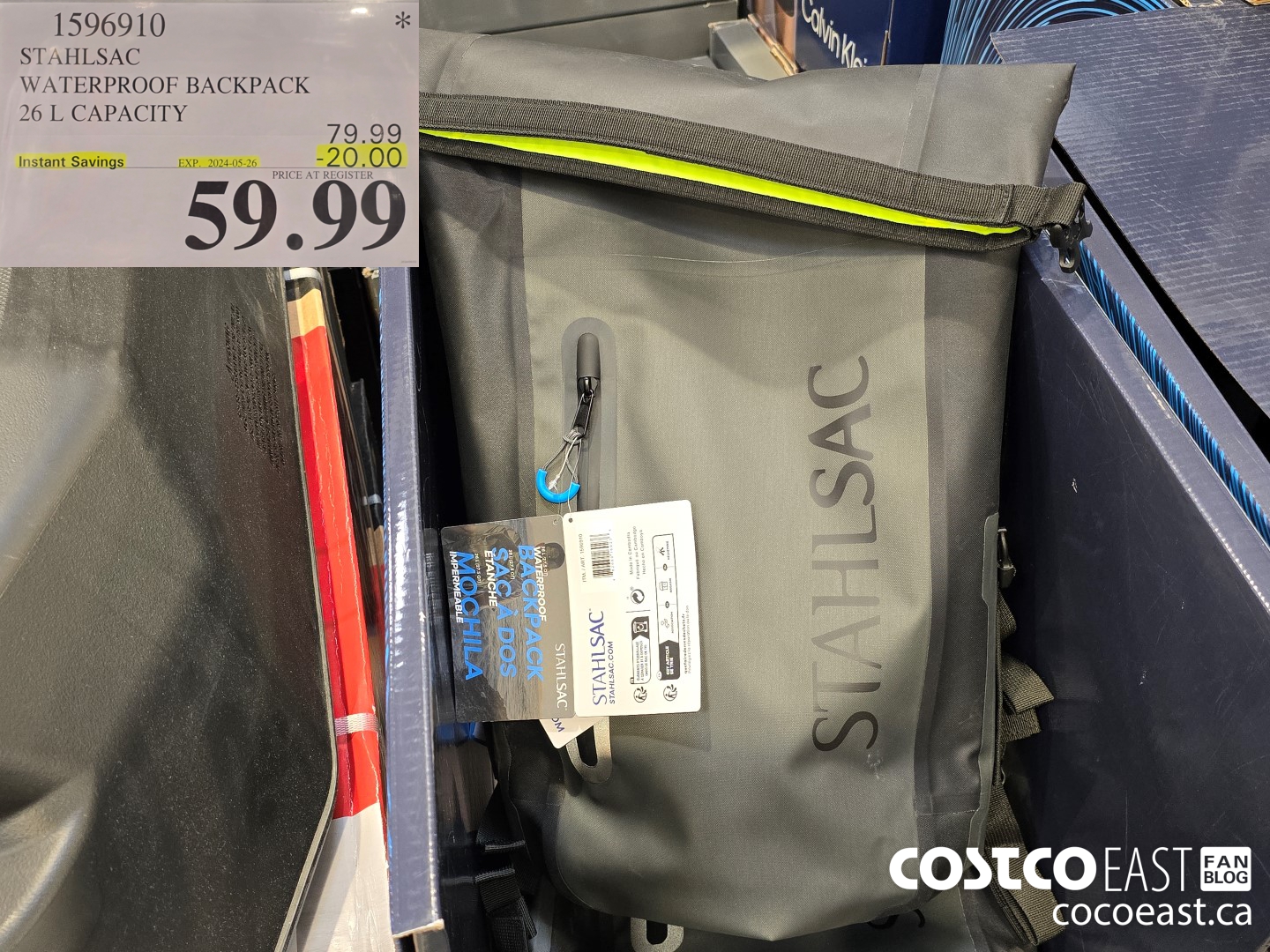 1596910 STAHLSAC WATERPROOF BACKPACK 26 L CAPACITY ($20.00 INSTANT SAVINGS EXPIRES ON 2024-05-26) $59.99