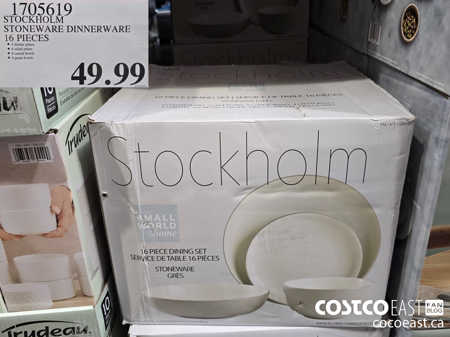 1705619 STOCKHOLM STONEWARE DINNERWARE 16 PIECES $49.99