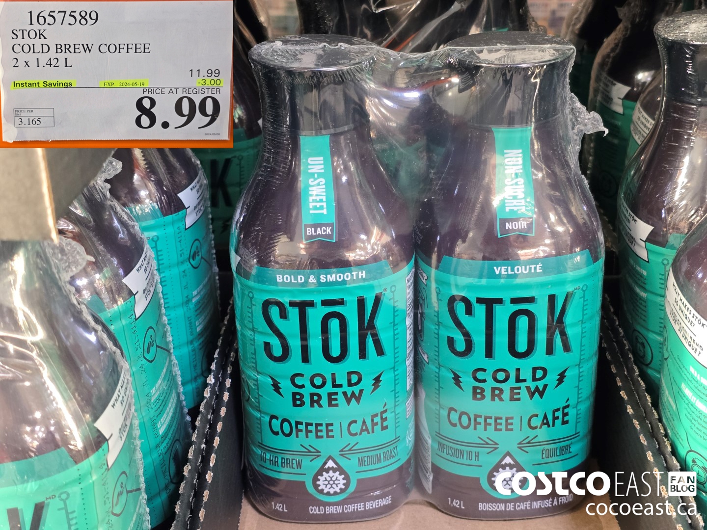 1657589 STOK COLD BREW COFFEE 2 x 1.42L ($3.00 INSTANT SAVINGS EXPIRES ON 2024-05-19) $8.99