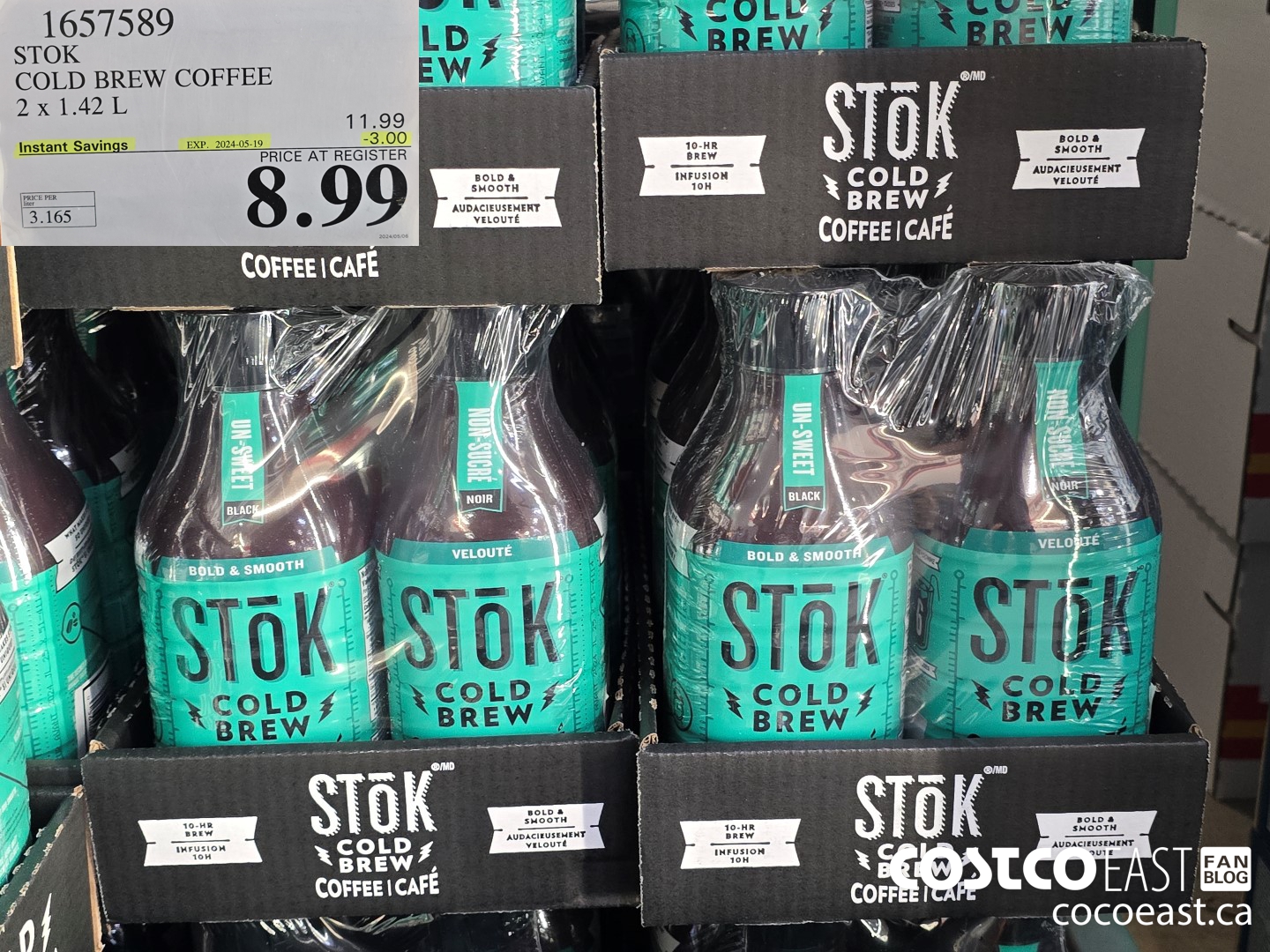 1657589 STOK COLD BREW COFFEE 2 x 1.42L ($3.00 INSTANT SAVINGS EXPIRES ON 2024-05-19) $8.99