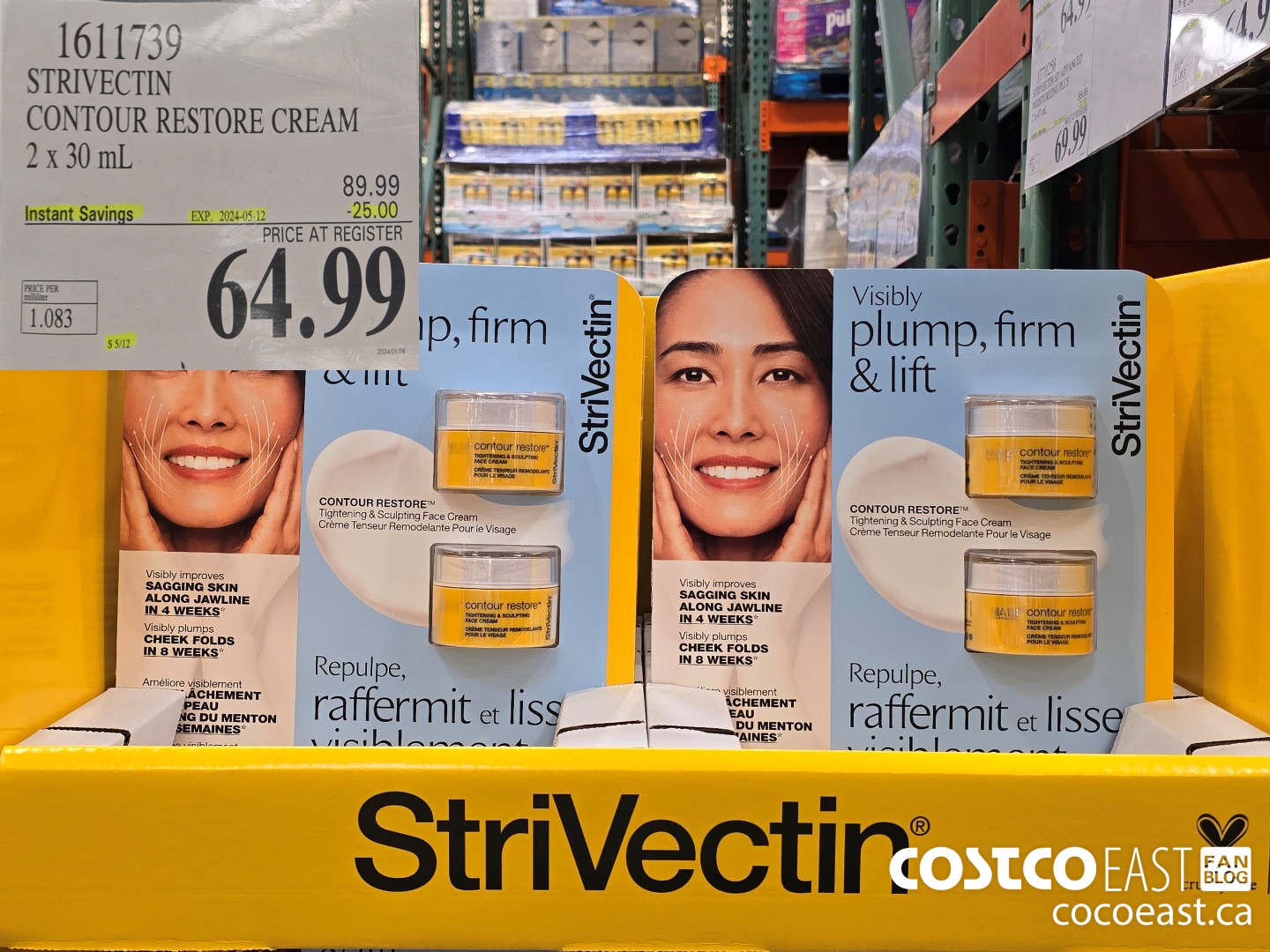 1611739 STRIVECTIN CONTOUR RESTORE CREAM 2 x 30 mL ($25.00 INSTANT SAVINGS EXPIRES ON 2024-05-12) $64.99