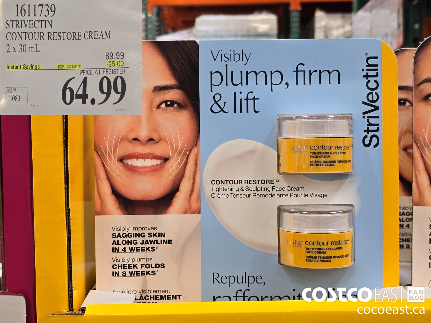 1611739 STRIVECTIN CONTOUR RESTORE CREAM 2 x 30 mL ($25.00 INSTANT SAVINGS EXPIRES ON 2024-05-26) $64.99