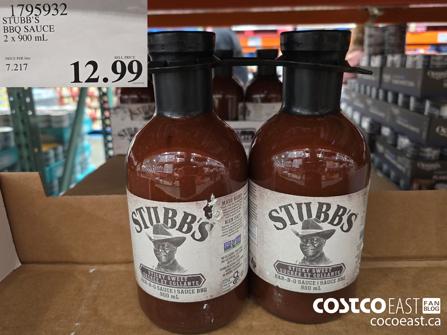 1795932 STUBB'S BBQ SAUCE 2 X 900 mL $12.99