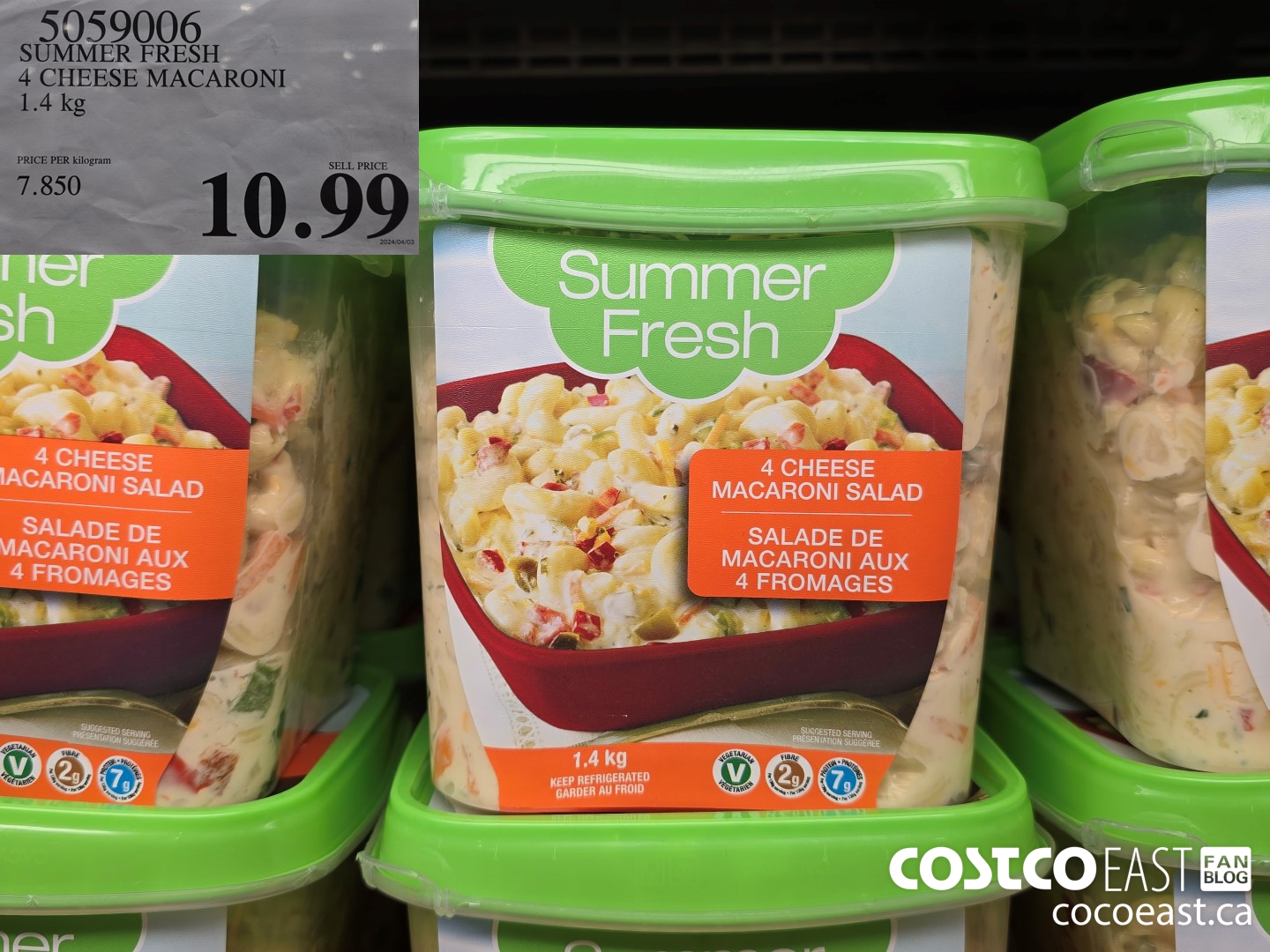 5059006 SUMMER FRESH 4 CHEESE MACARONI 1.4 KG $10.99