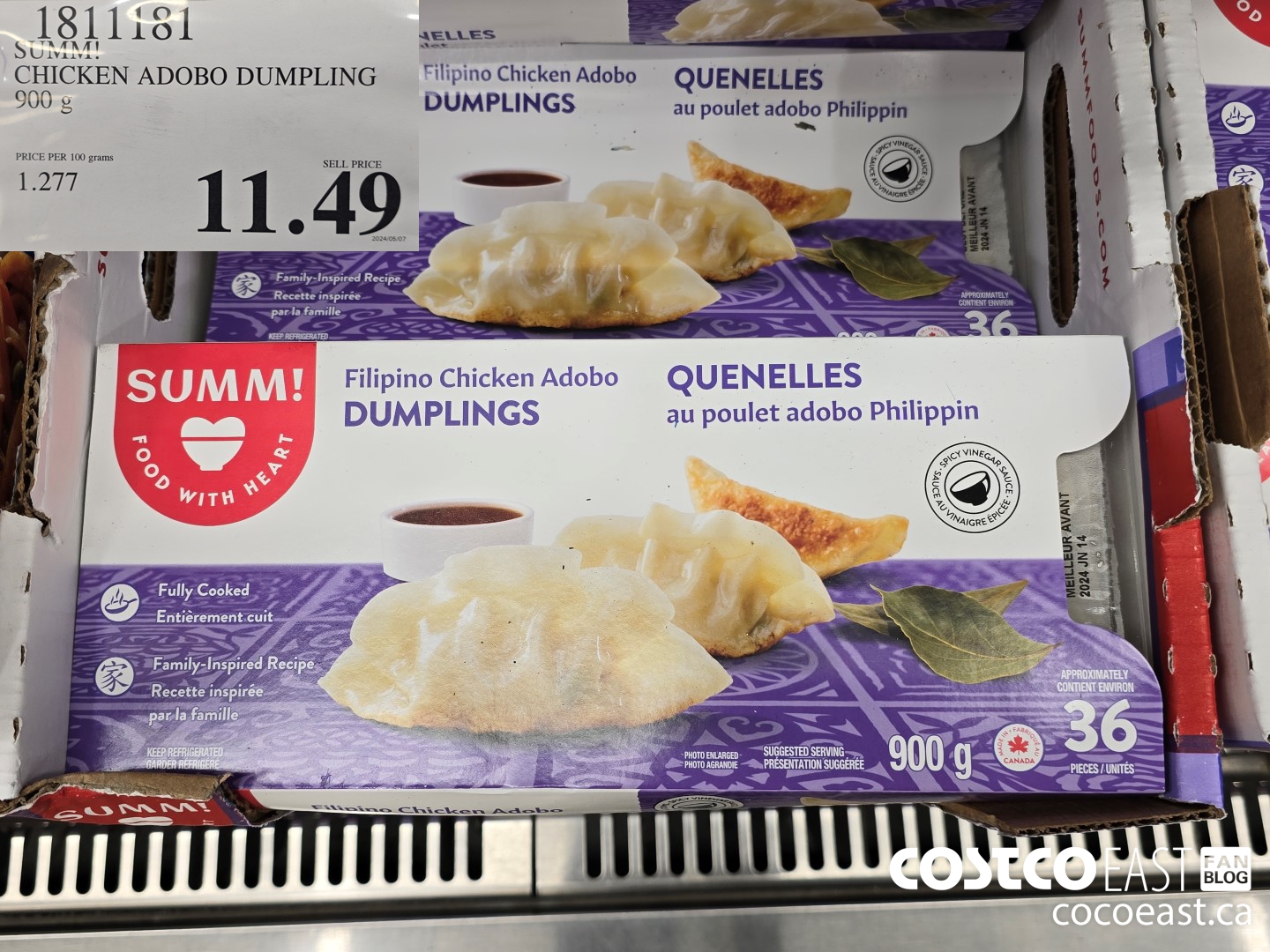 1811181 SUMM! CHICKEN ADOBO DUMPLING 900 G $11.49
