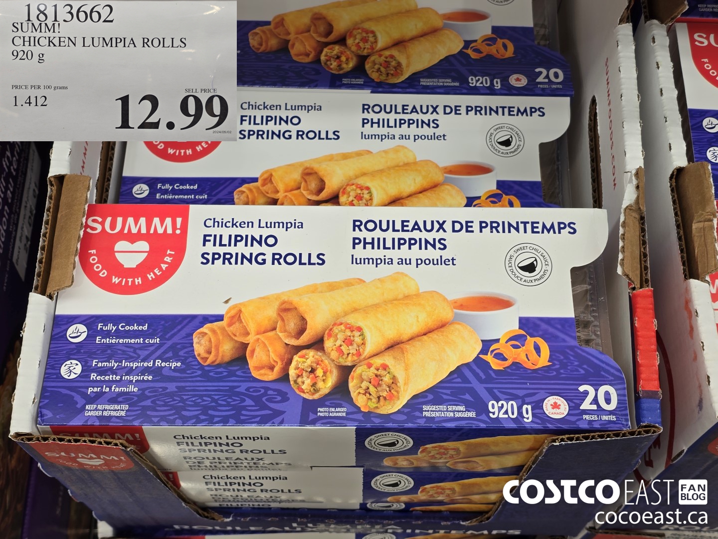 1813662 SUMM! CHICKEN LUMPIA ROLLS 920 g $12.99