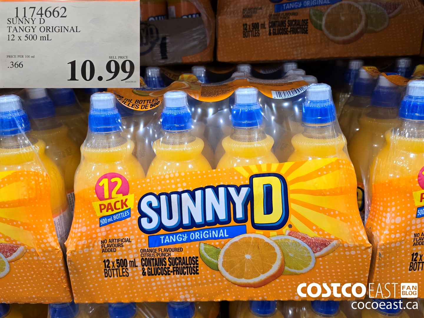 1174662 SUNNY D TANGY ORIGINAL 12 X 500 ML $10.99