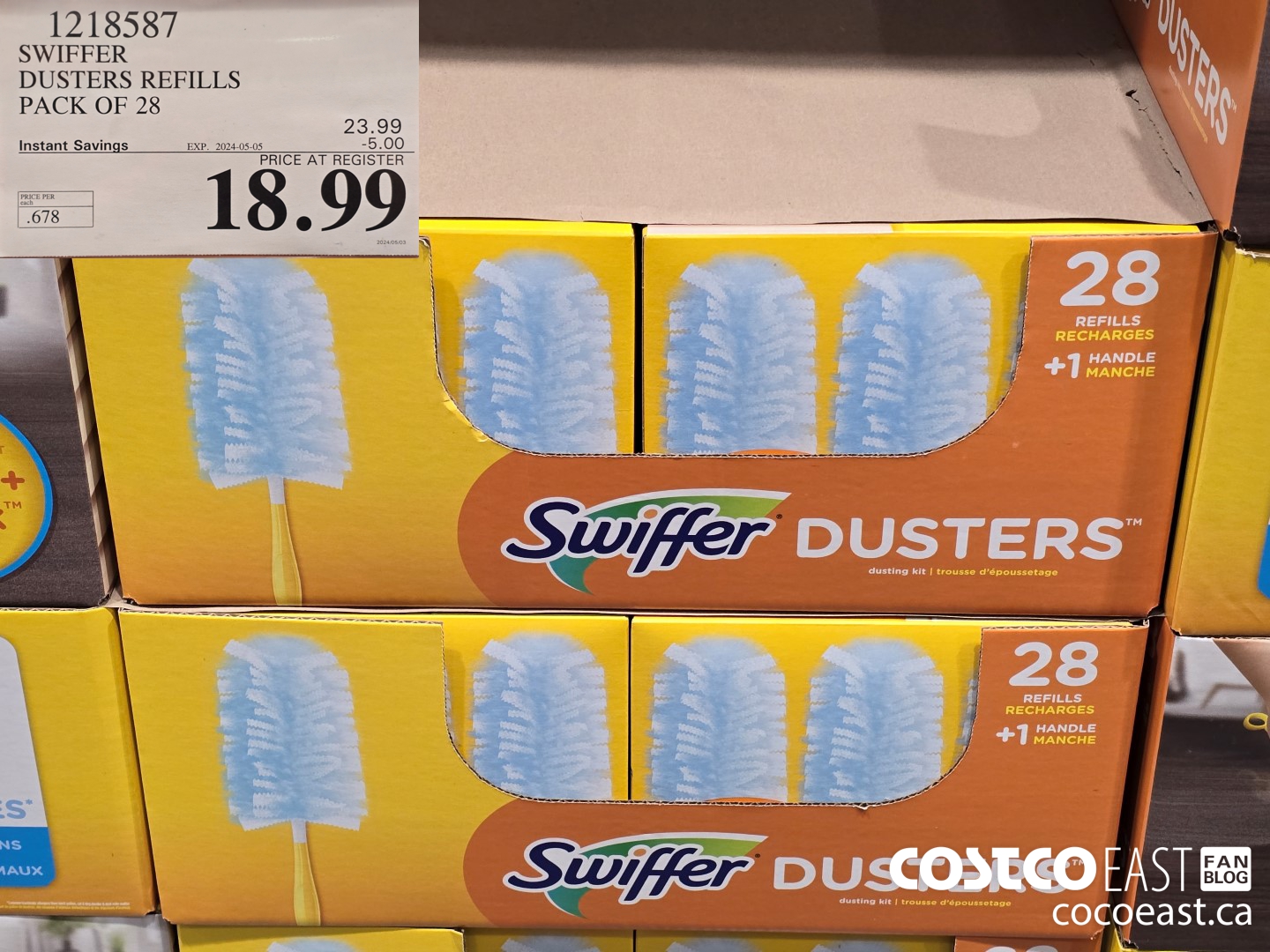 1218587 SWIFFER DUSTERS REFILLS PACK OF 28 ($5.00 INSTANT SAVINGS EXPIRES ON 2024-05-05) $18.99