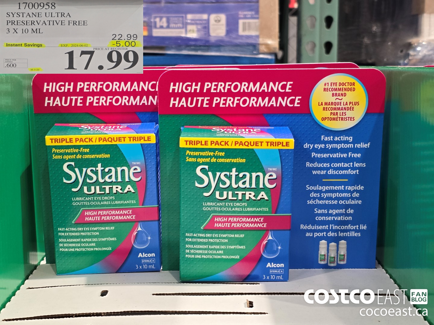 1700958 SYSTANE ULTRA PRESERVATIVE FREE 3 X 10 ML ($5.00 INSTANT SAVINGS EXPIRES ON 2024-06-02) $17.99