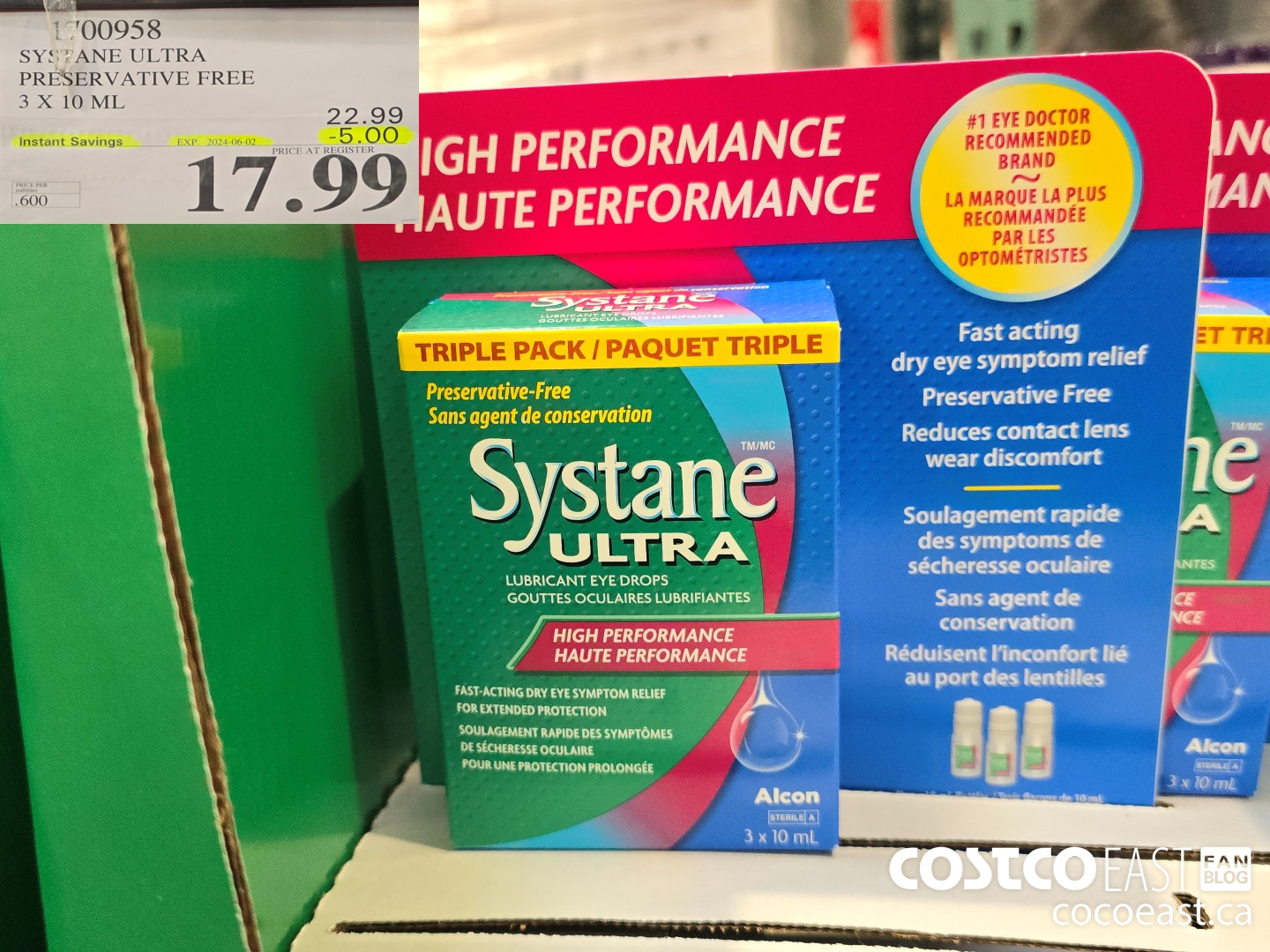 1700958 SYSTANE ULTRA PRESERVATIVE FREE 3 X 10 ML ($5.00 INSTANT SAVINGS EXPIRES ON 2024-06-02) $17.99