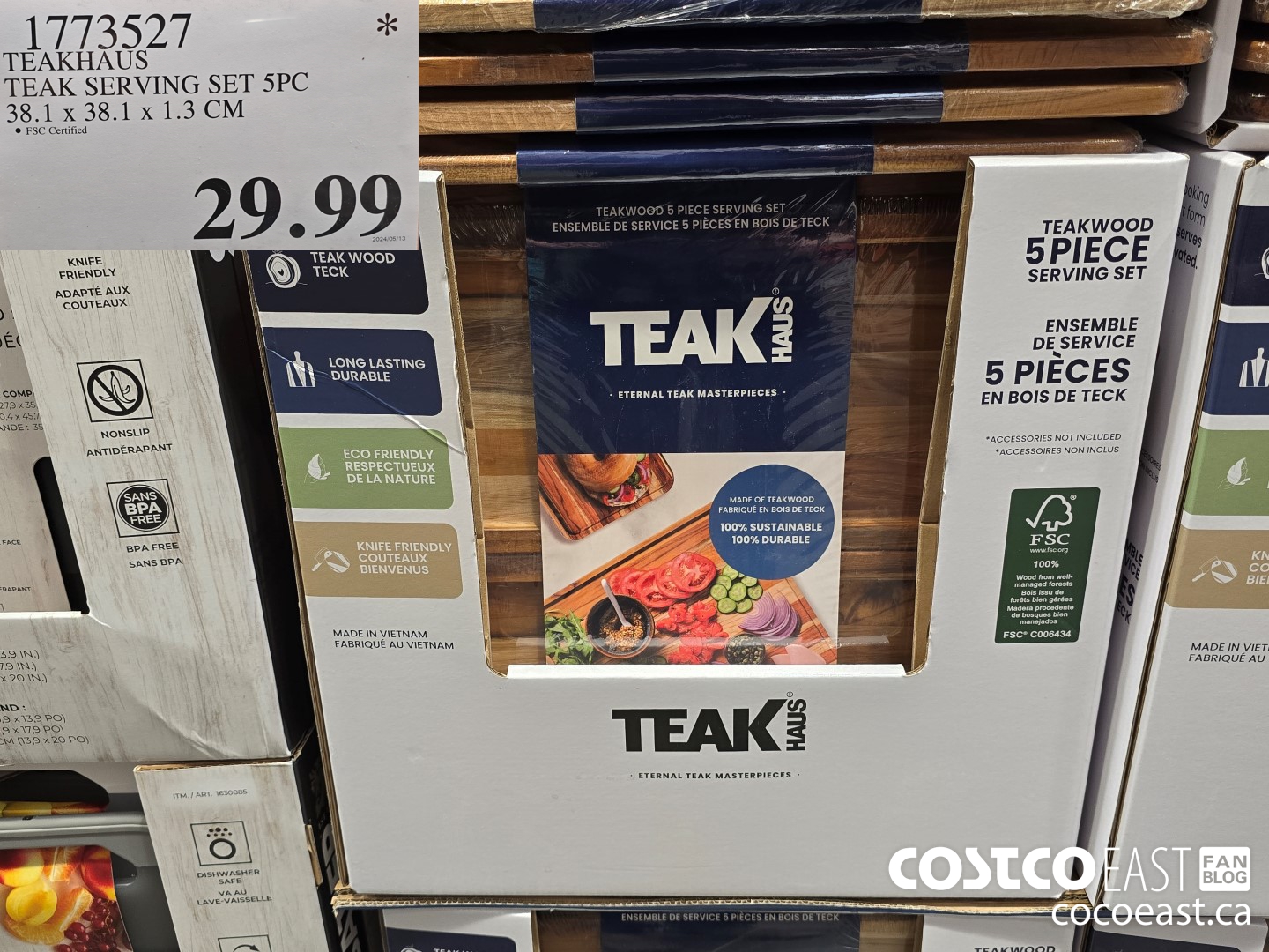 1773527 TEAKHAUS TEAK SERVING SET 5PC 38.1