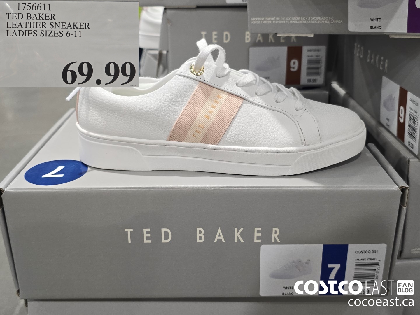 1756611 TED BAKER LEATHER SNEAKER LADIES SIZES 6-11 $69.99