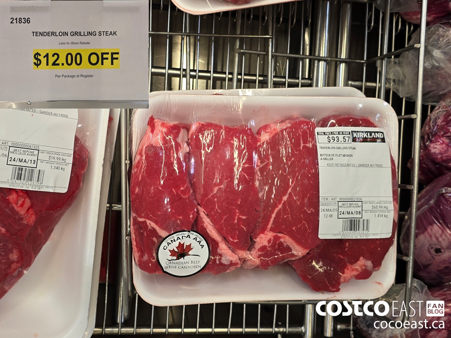 21836 TENDERLOIN GRILLING STEAK ($12.00 INSTANT SAVINGS)