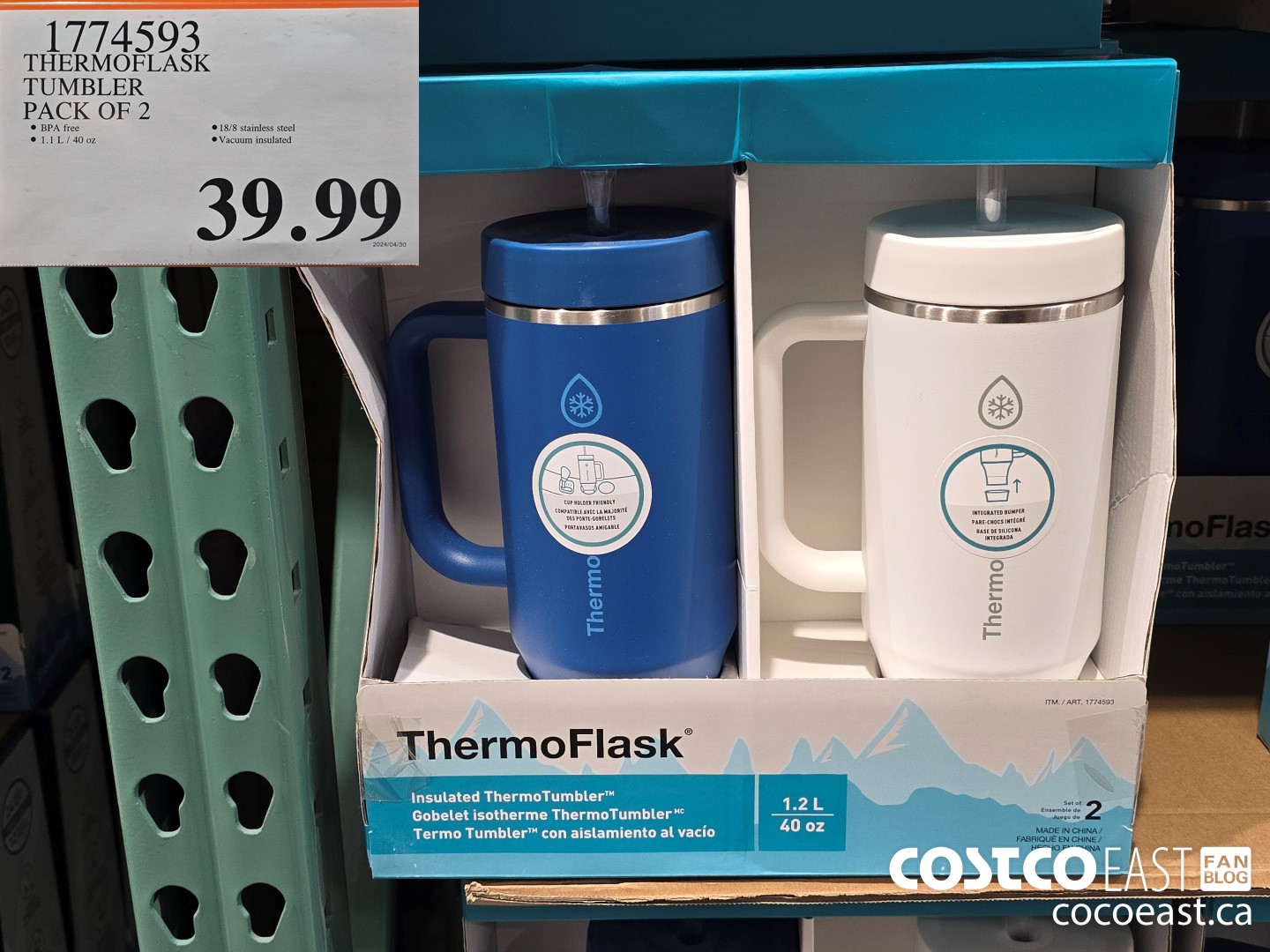 1774593 THERMOFLASK TUMBLER PACK OF 2 $39.99