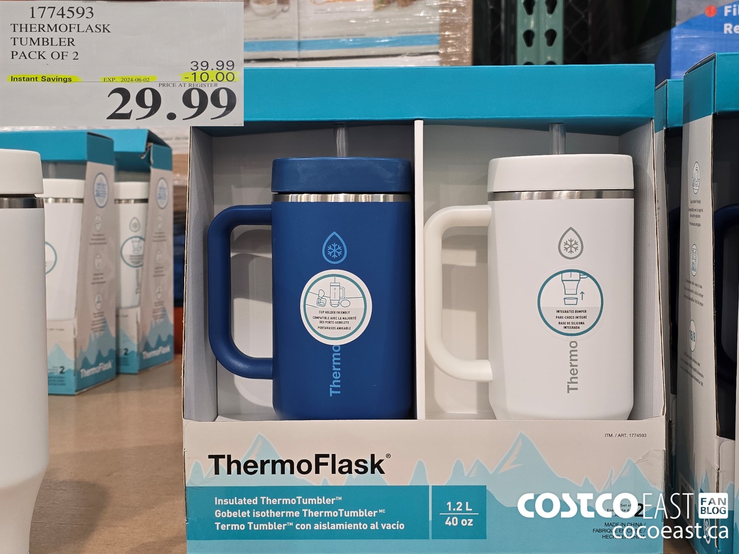1774593 THERMOFLASK TUMBLER PACK OF 2 ($10.00 INSTANT SAVINGS EXPIRES ON 2024-06-02) $29.99