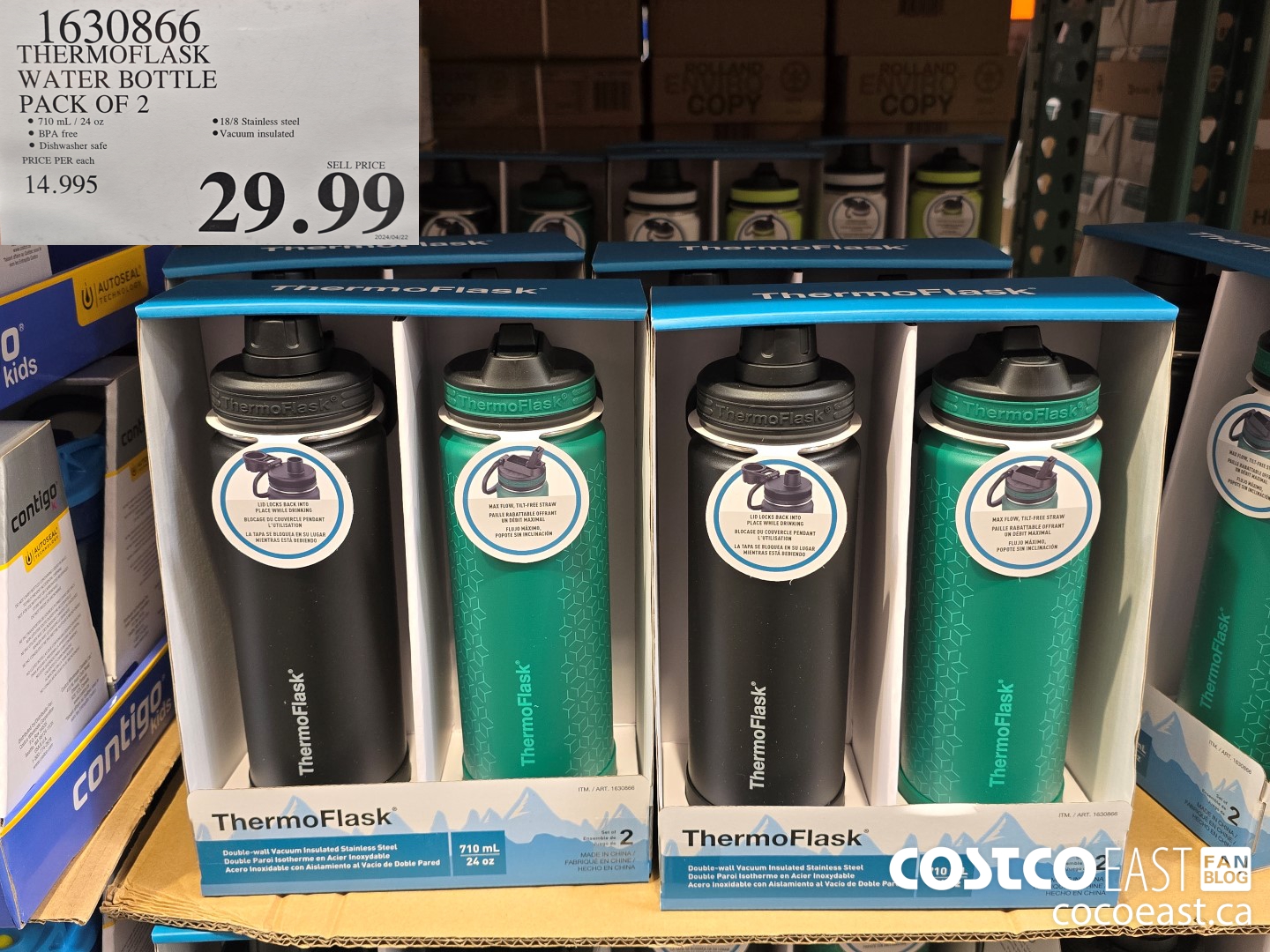 1630866 THERMOFLASK WATER BOTTLE PACK OF 2 $29.99