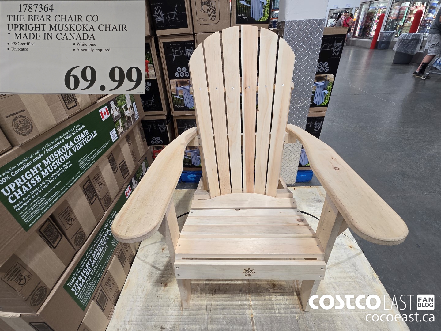 1787364 THE BEAR CHAIR CO. UPRIGHT MUSKOKA CHAIR MADE IN CANADA $69.99