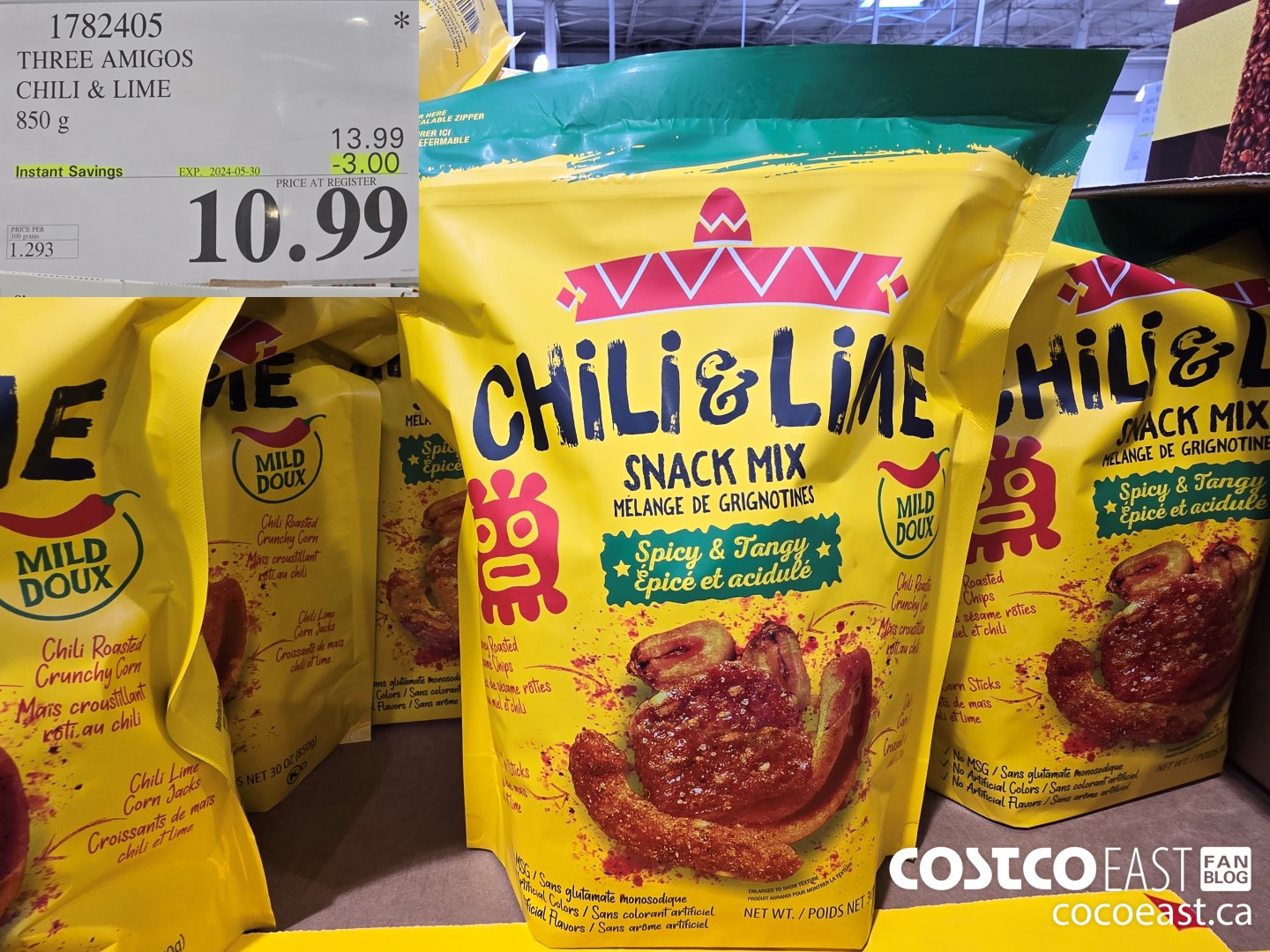 1782405 THREE AMIGOS CHILI & LIME 850 g ($3.00 INSTANT SAVINGS EXPIRES ON 2024-05-30) $10.99