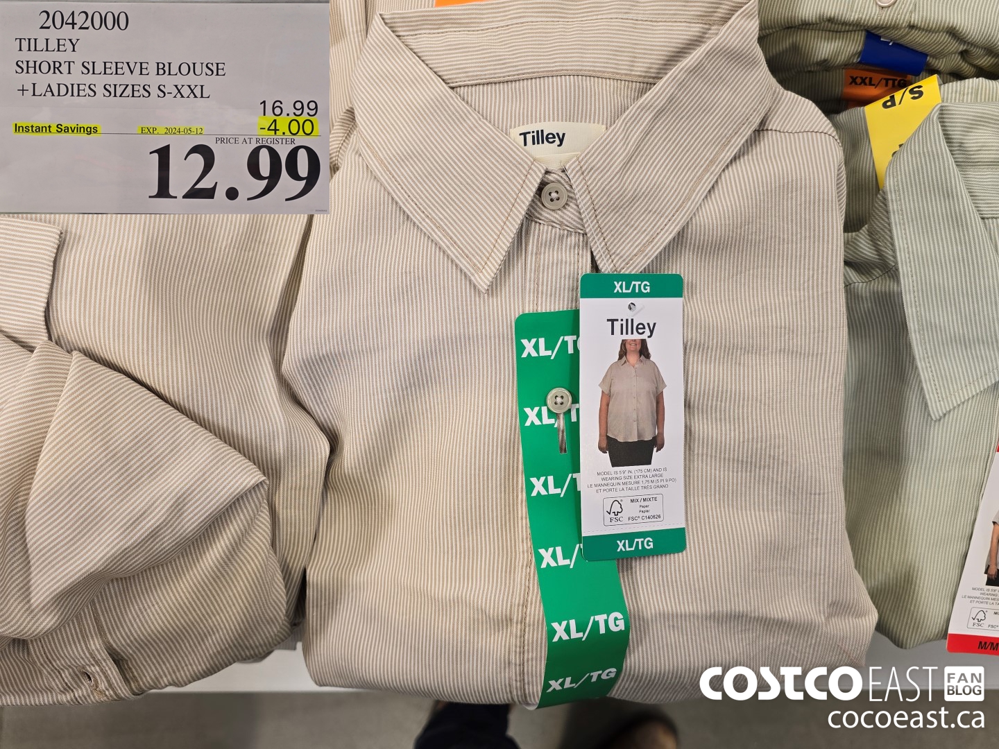 2042000 TILLEY SHORT SLEEVE BLOUSE +LADIES SIZES S-XXL ($4.00 INSTANT SAVINGS EXPIRES ON 2024-05-12) $12.99