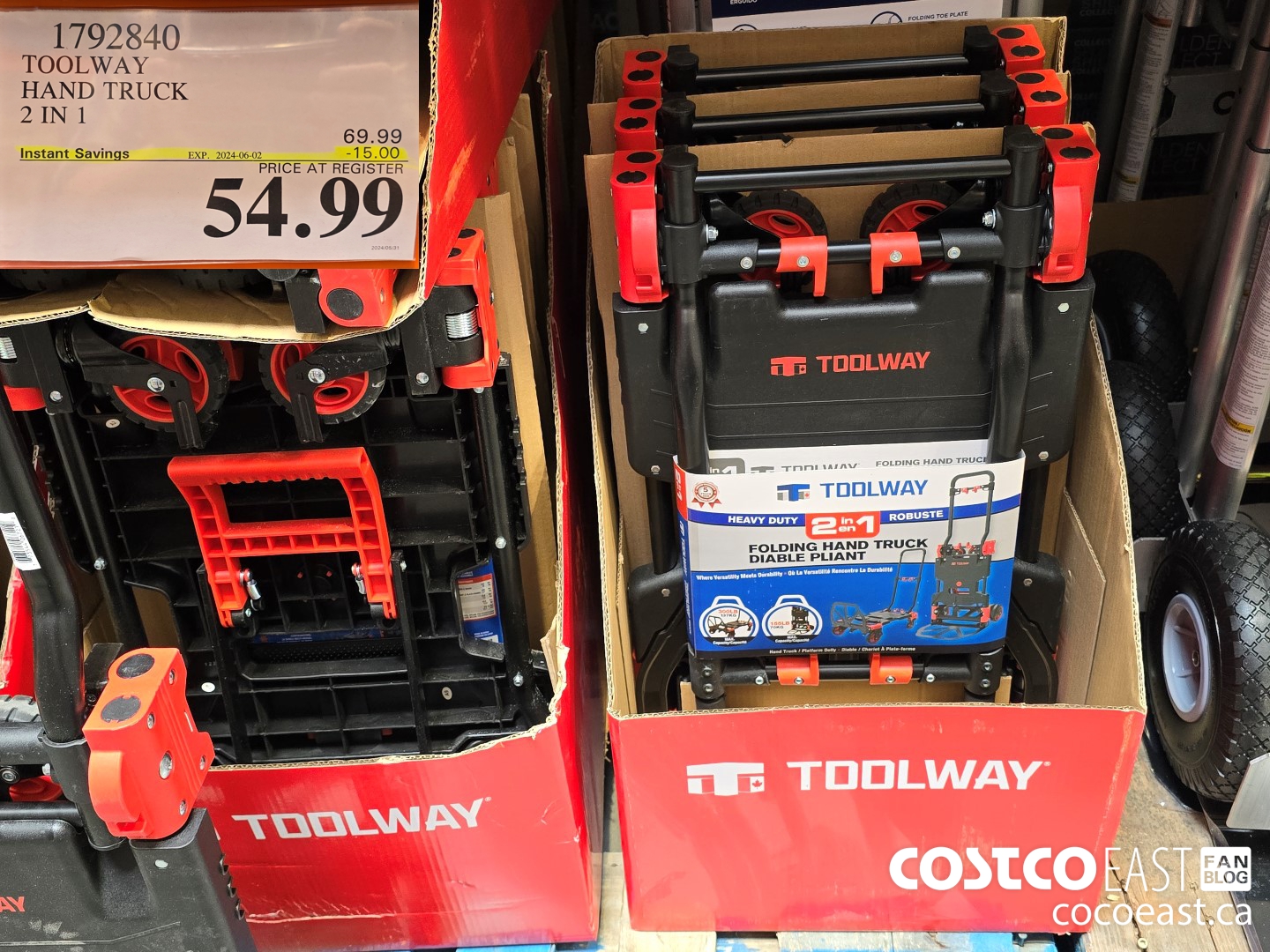1792840 TOOLWAY HAND TRUCK 2 IN 1 ($15.00 INSTANT SAVINGS EXPIRES ON 2024-06-02) $54.99