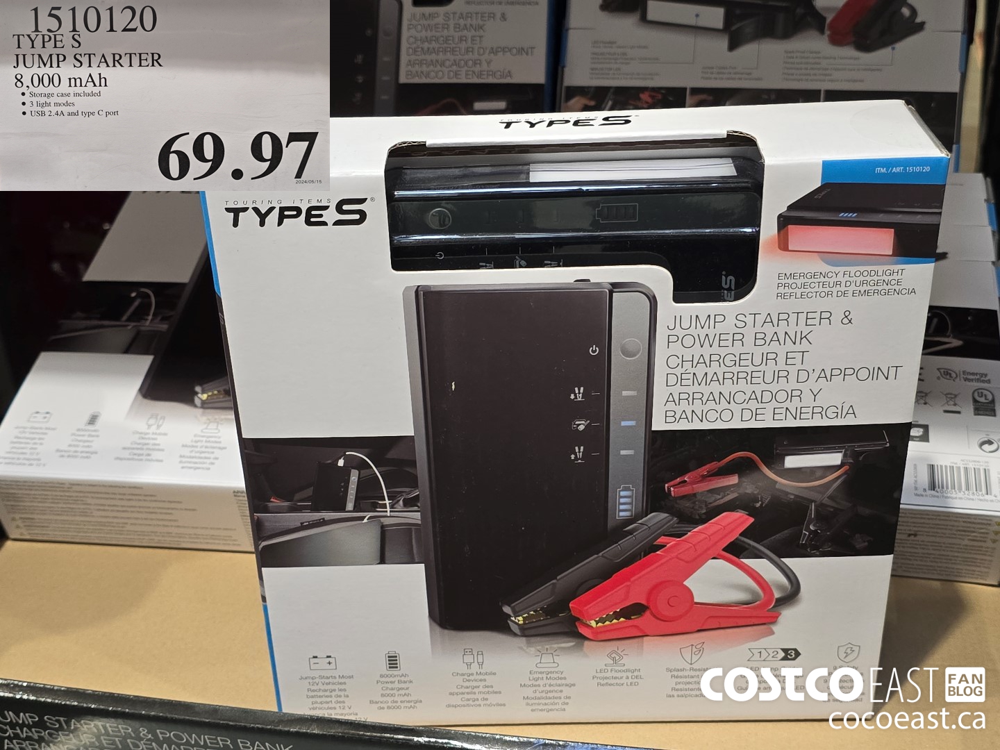 1510120 TYPE S JUMP STARTER 8,000 MAH $69.97