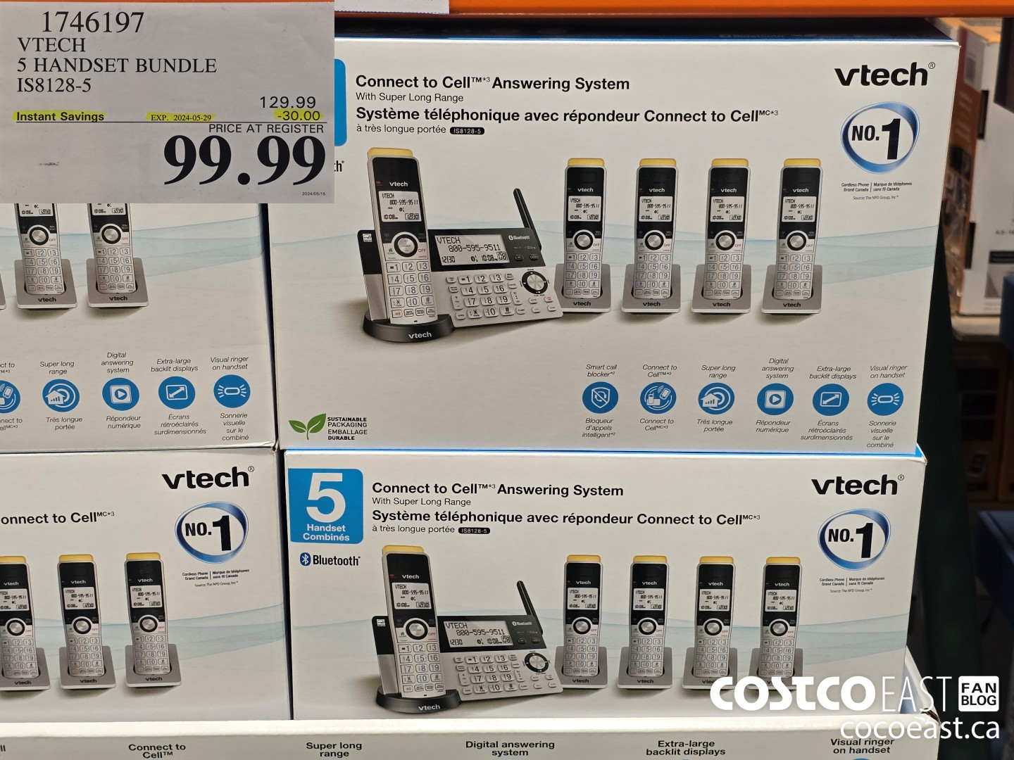 1746197 VTECH S HANDSET BUNDLE IS8128-5 ($30.00 INSTANT SAVINGS EXPIRES ON 2024-05-29) $99.99