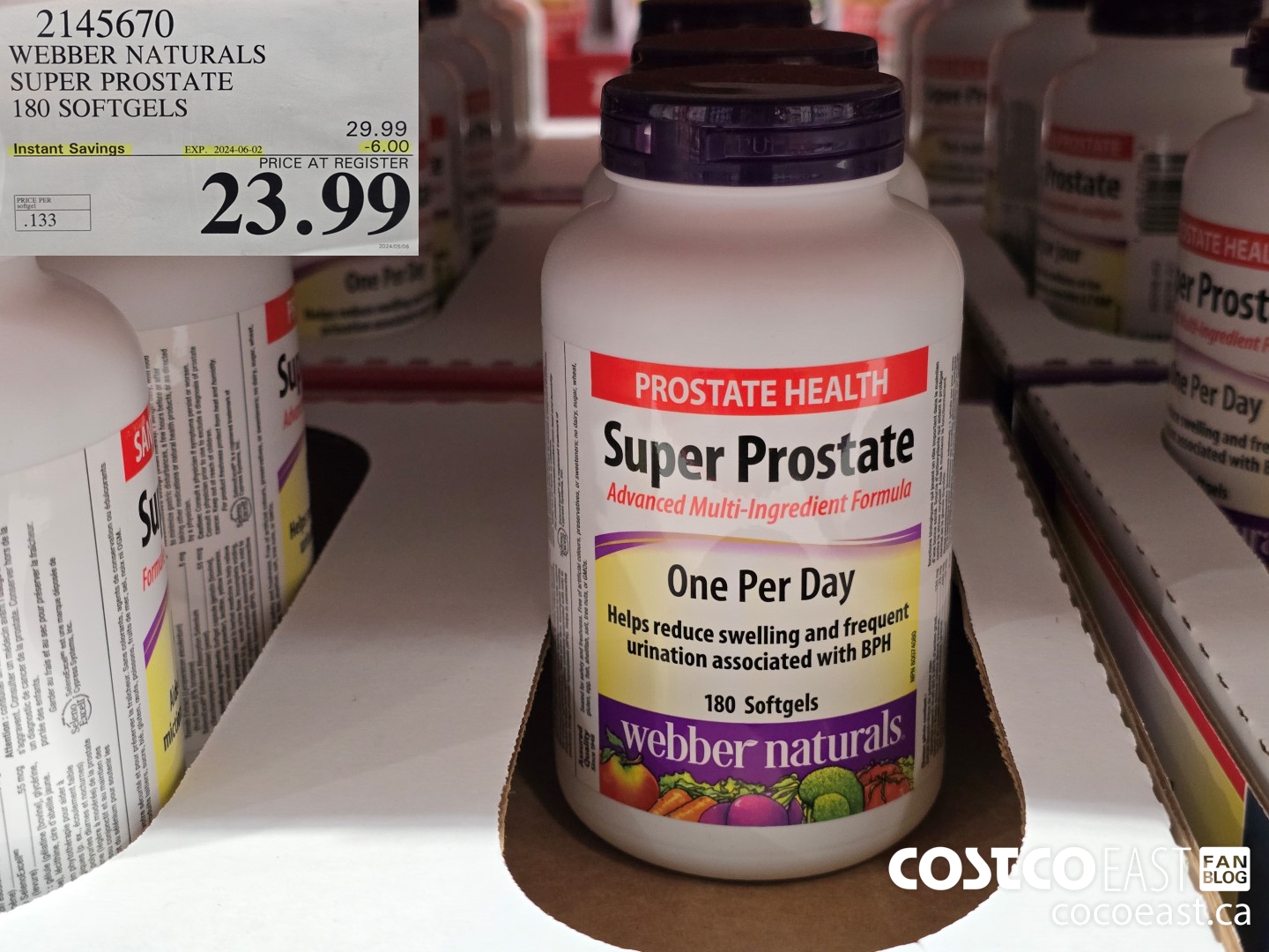 2145670 WEBBER NATURALS SUPER PROSTATE 180 SOFTGELS ($6.00 INSTANT SAVINGS EXPIRES ON 2024-06-02) $23.99