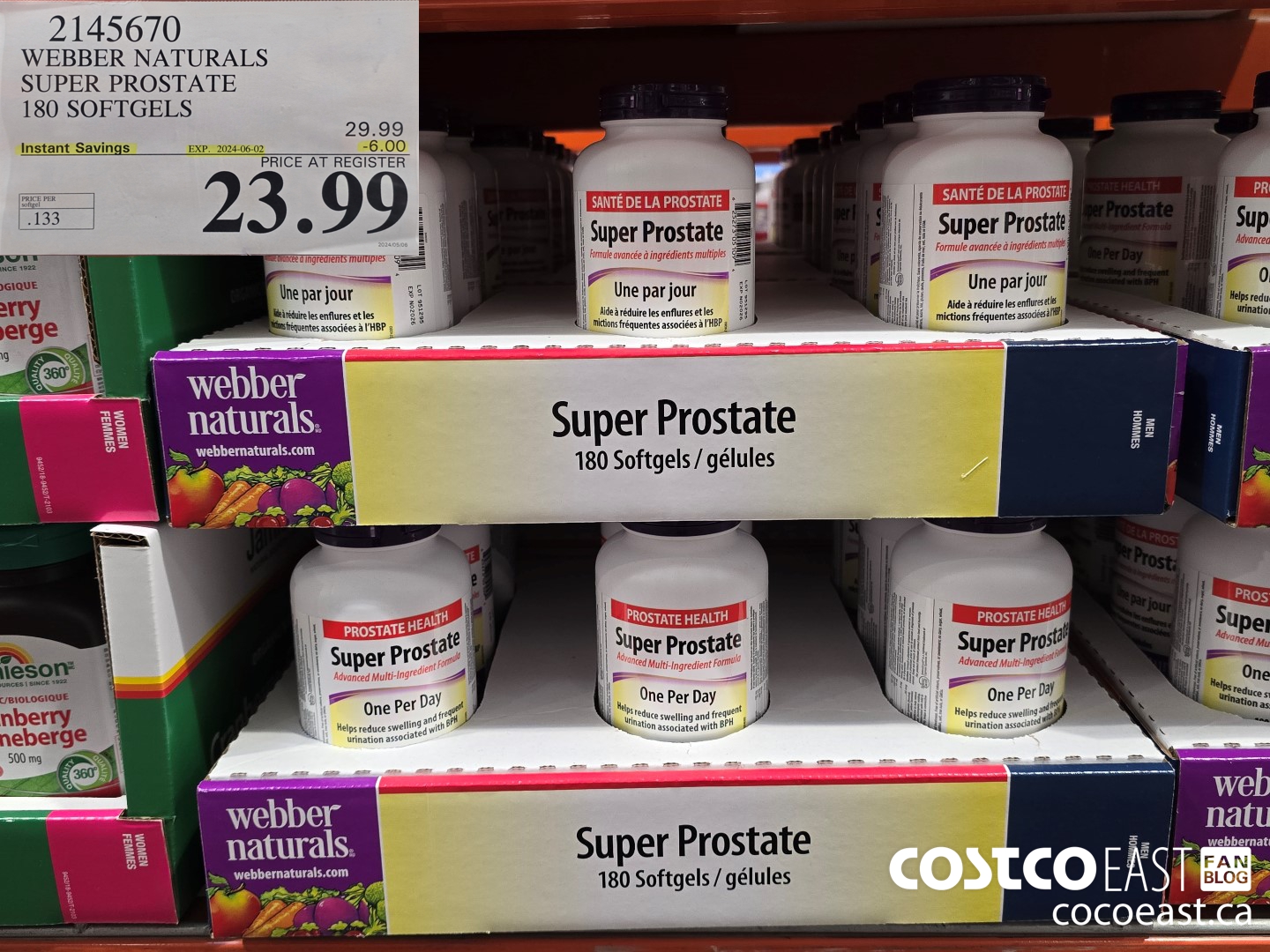 2145670 WEBBER NATURALS SUPER PROSTATE 180 SOFTGELS ($6.00 INSTANT SAVINGS EXPIRES ON 2024-06-02) $23.99