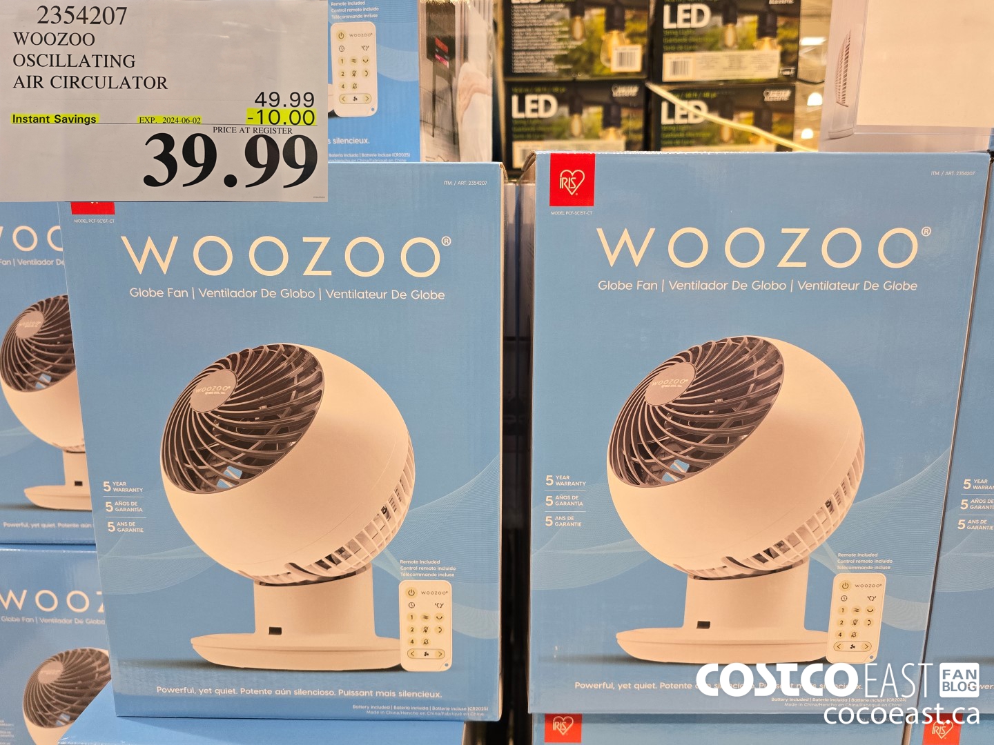 2354207 WOOZOO OSCILLATING AIR CIRCULATOR ($10.00 INSTANT SAVINGS EXPIRES ON 2024-06-02) $39.99