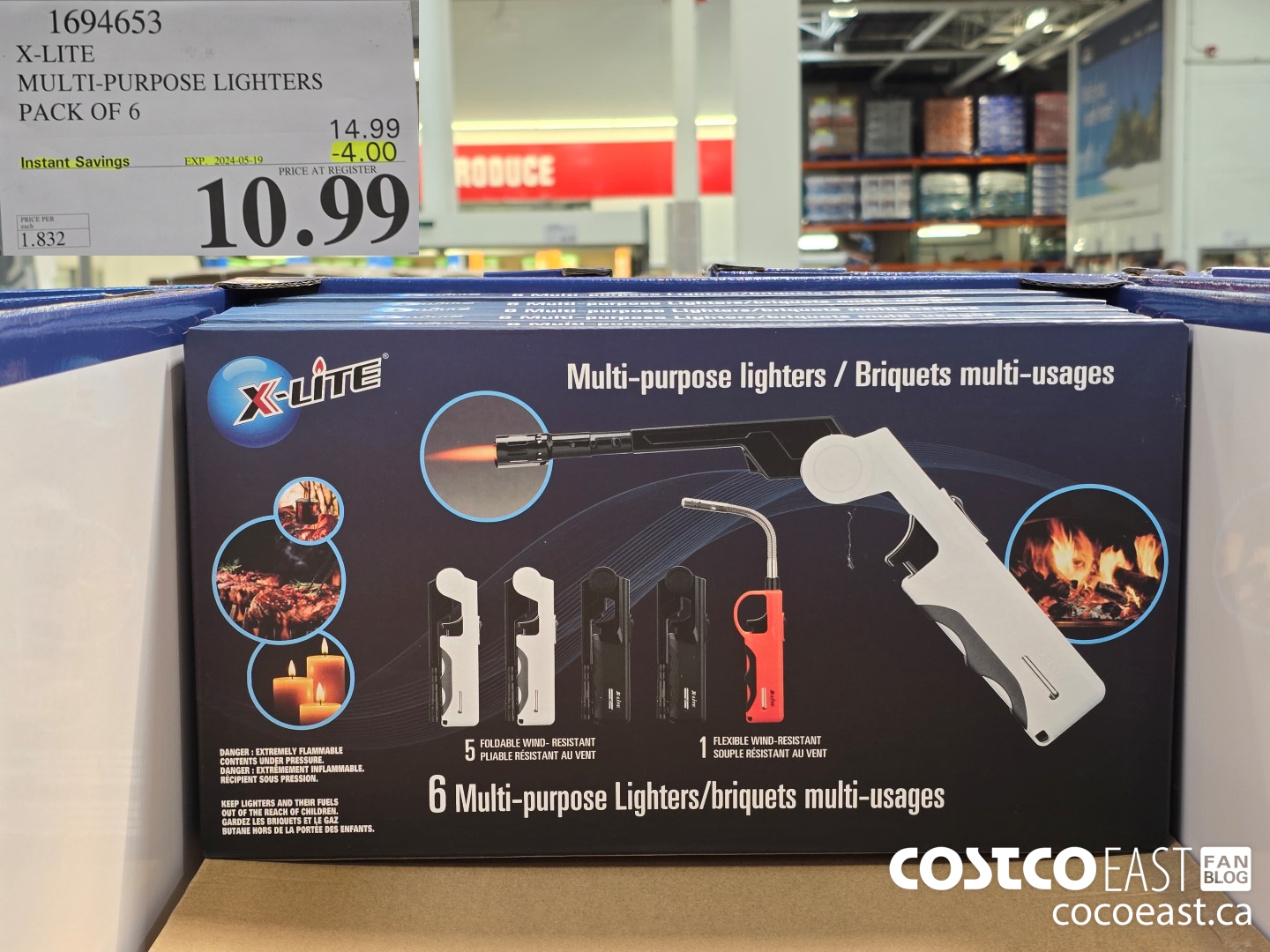 1694653 X-LITE MULTI-PURPOSE LIGHTERS PACK OF 6 ($4.00 INSTANT SAVINGS EXPIRES ON 2024-05-19) $10.99