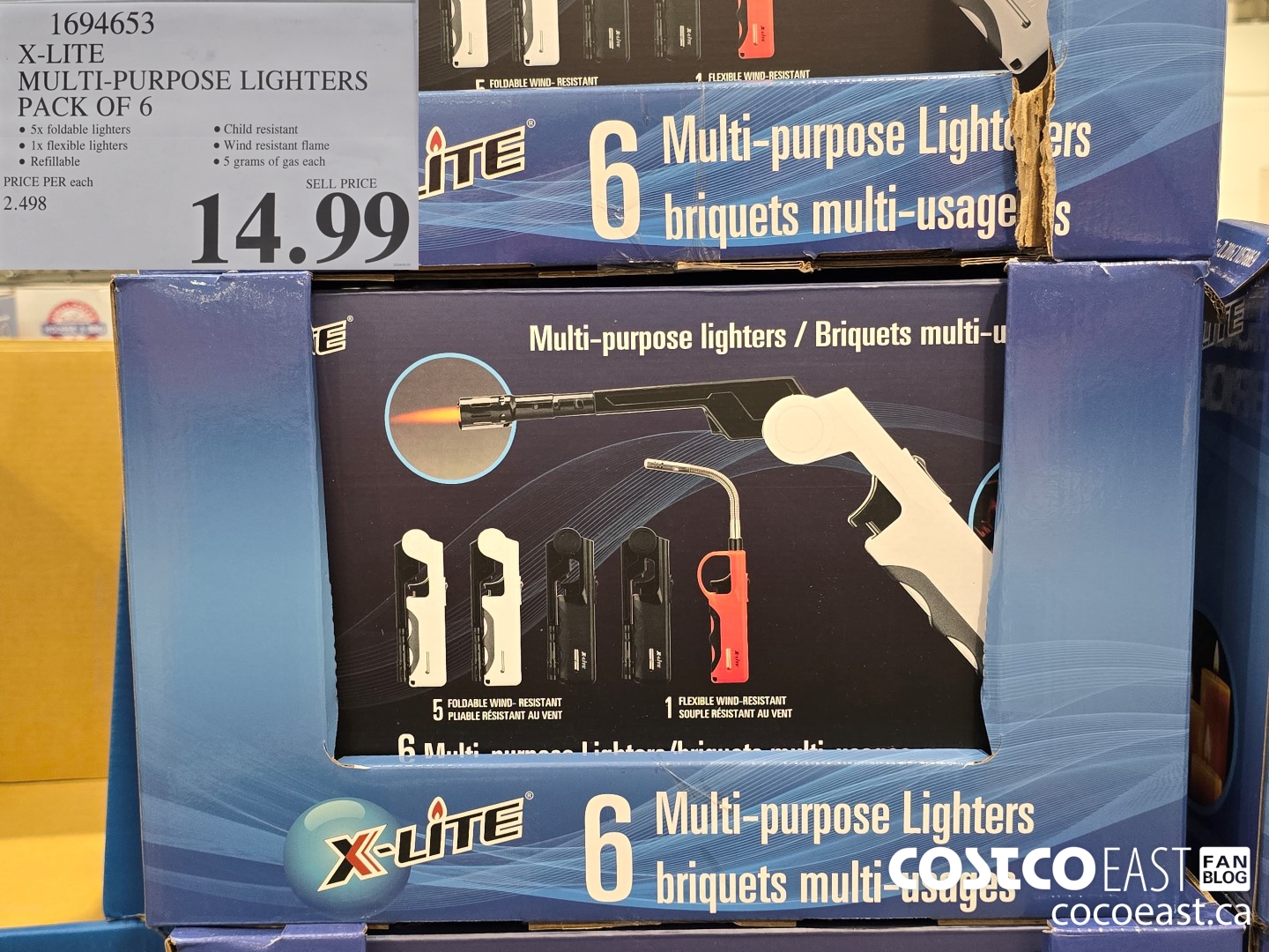 1694653 X-LITE MULTI-PURPOSE LIGHTERS PACK OF 6 $14.99