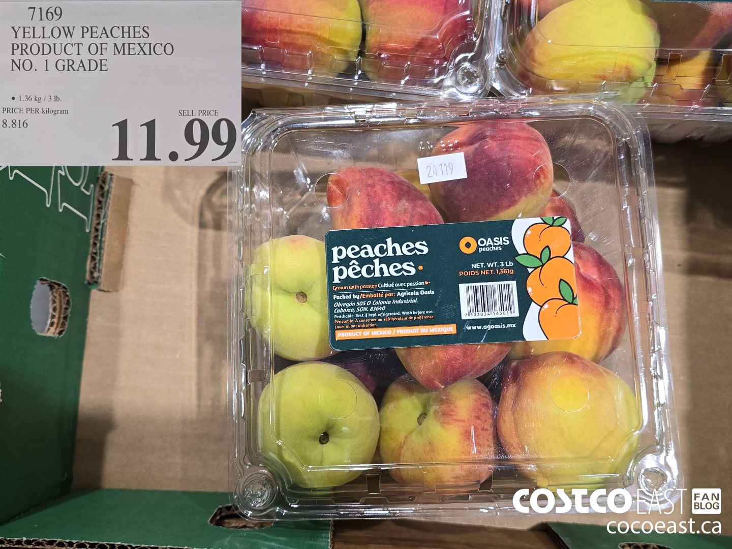 7169 YELLOW PEACHES PRODUCT OF MEXICO NO. 1 GRADE $11.99
