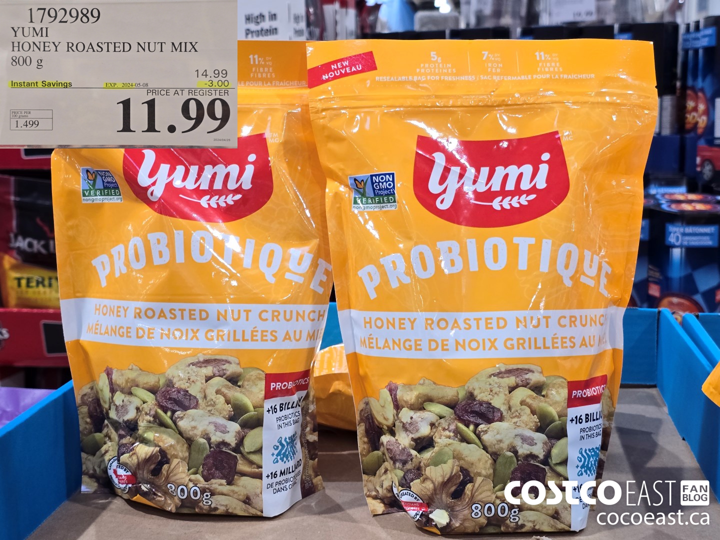 1792989 YUMI HONEY ROASTED ALMOND 800 G ($3.00 INSTANT SAVINGS EXPIRES ON 2024-05-08) $11.99