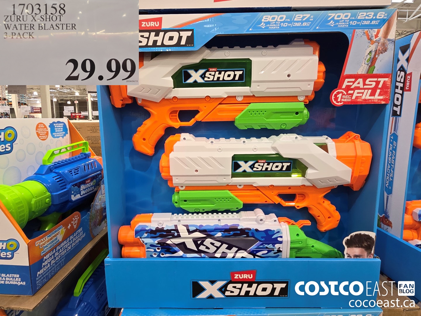 1703158 ZURU X-SHOT WATER BLASTER 3-PACK $29.99