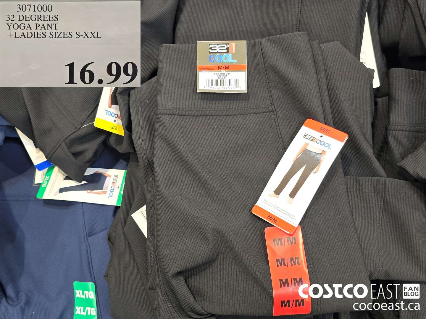 3071000 32 DEGREES YOGA PANT + LADIES SIZES S-XXL $16.99