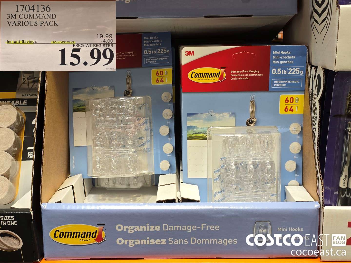 1704136 3M COMMAND VARIOUS PACK ($4.00 INSTANT SAVINGS EXPIRES ON 2024-06-30) $15.99