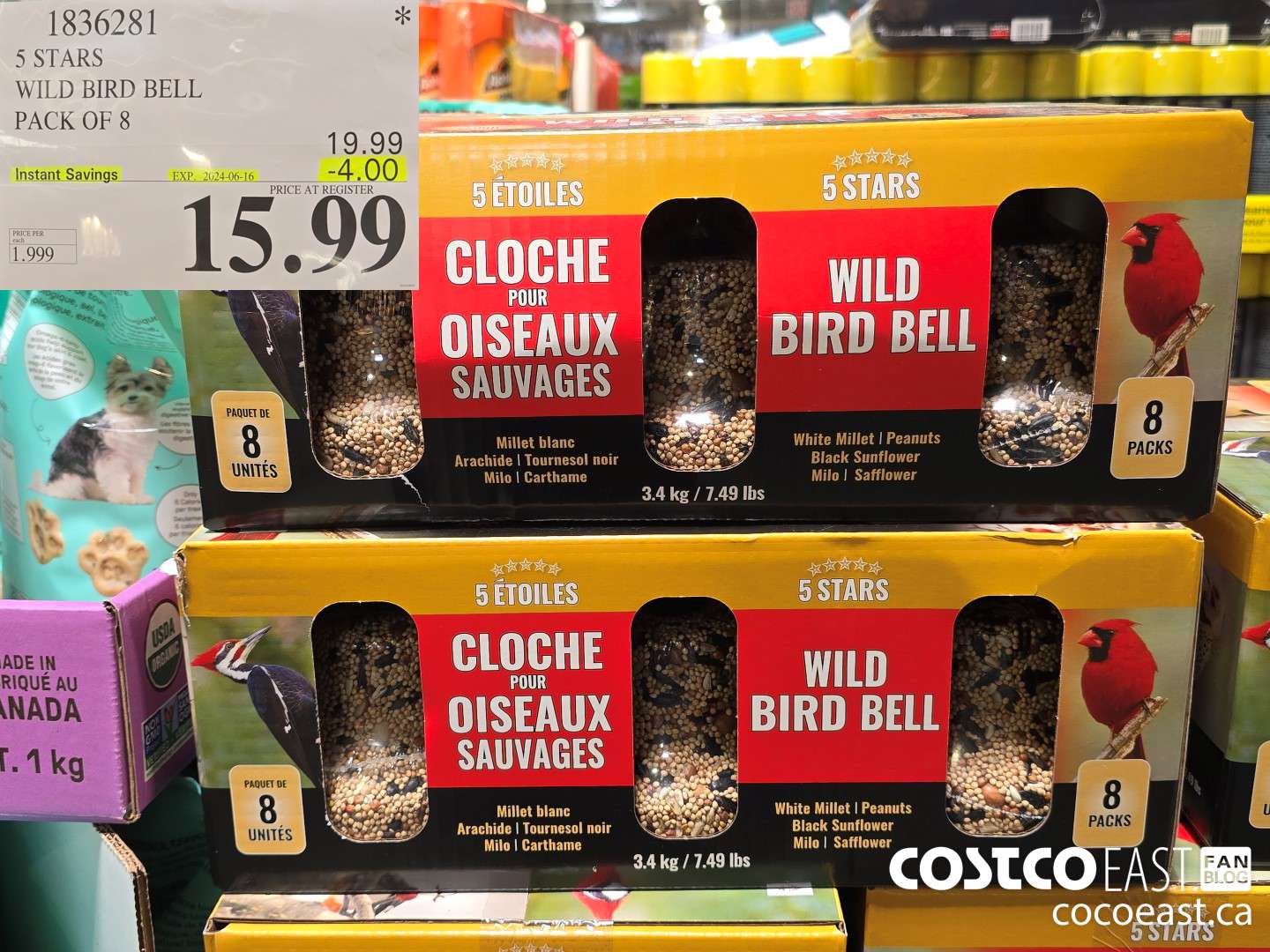 1836281 5 STARS WILD BIRD BELL PACK OF 8 ($4.00 INSTANT SAVINGS EXPIRES ON 2024-06-16) $15.99