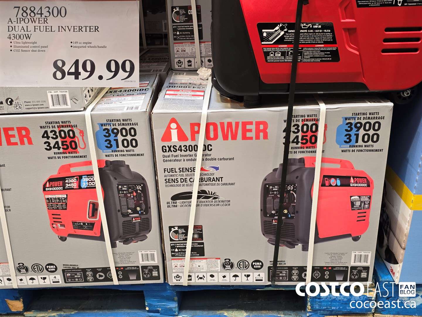7884300 A-IPOWER DUAL FUEL INVERTER 4300W $849.99