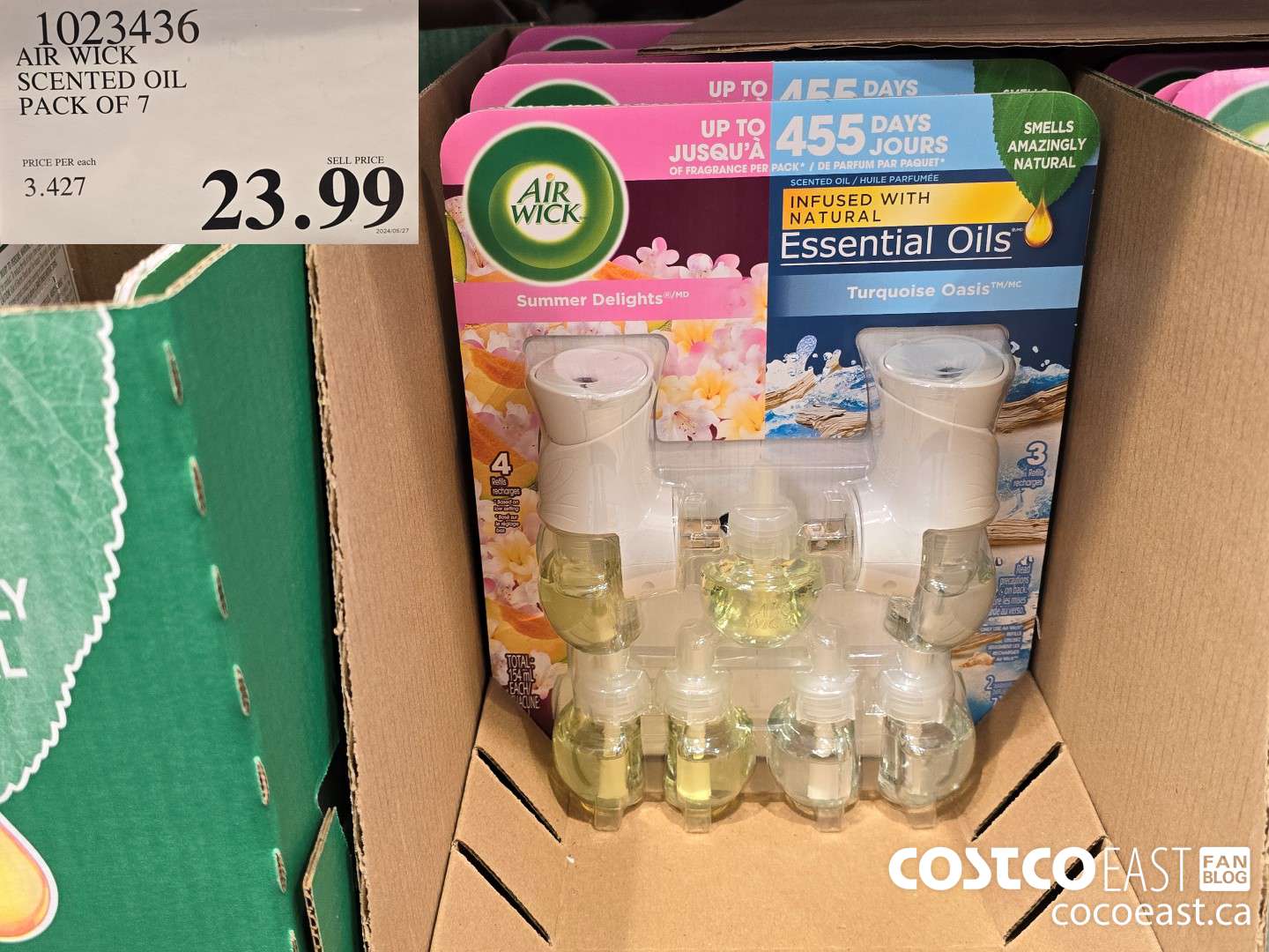 1023436 AIR WICK SCENTED OIL PACK OF 7 $23.99